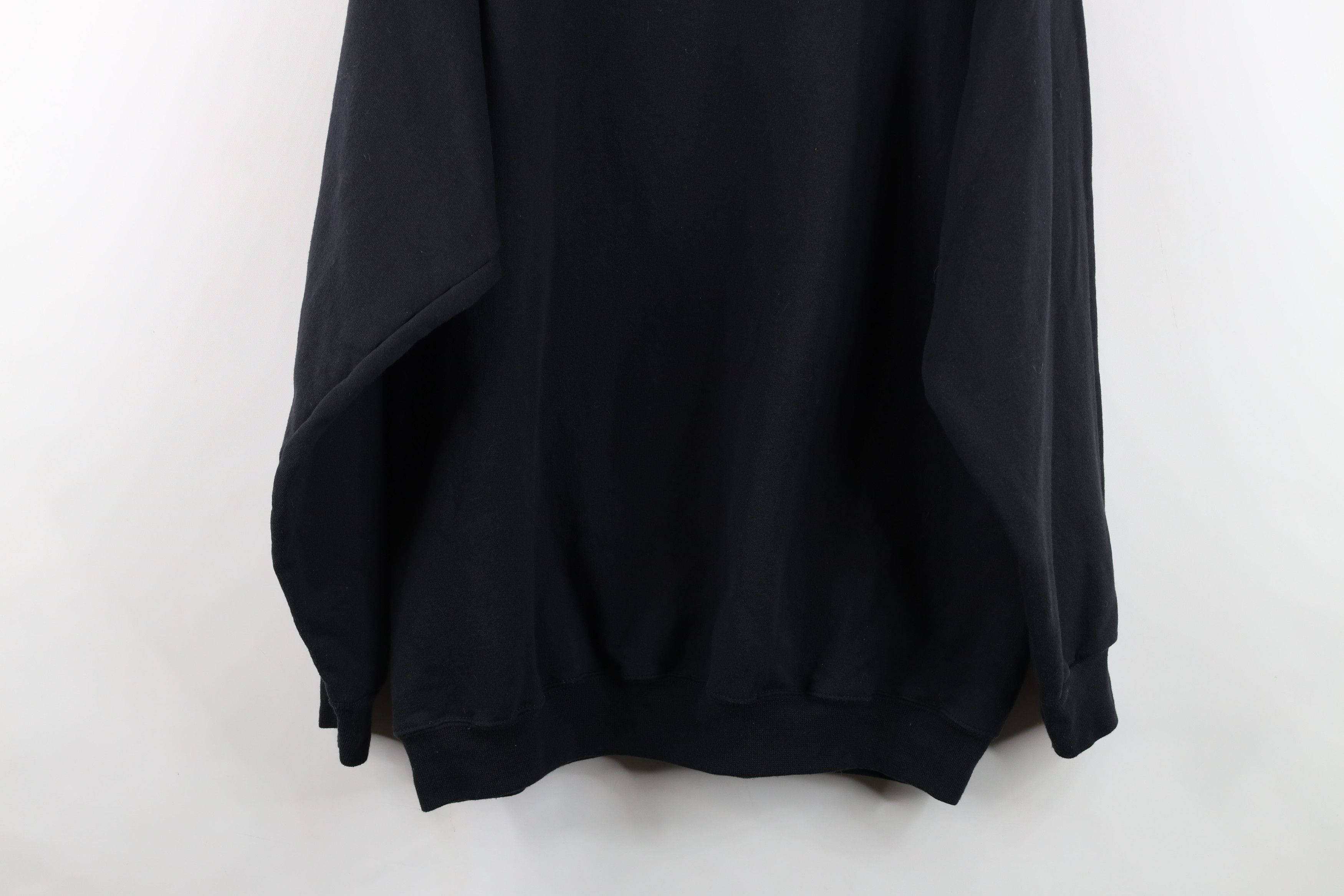 Vintage Vintage 90s Streetwear Blank Crewneck Sweatshirt Black Size US XL / EU 56 / 4 - 11 Thumbnail