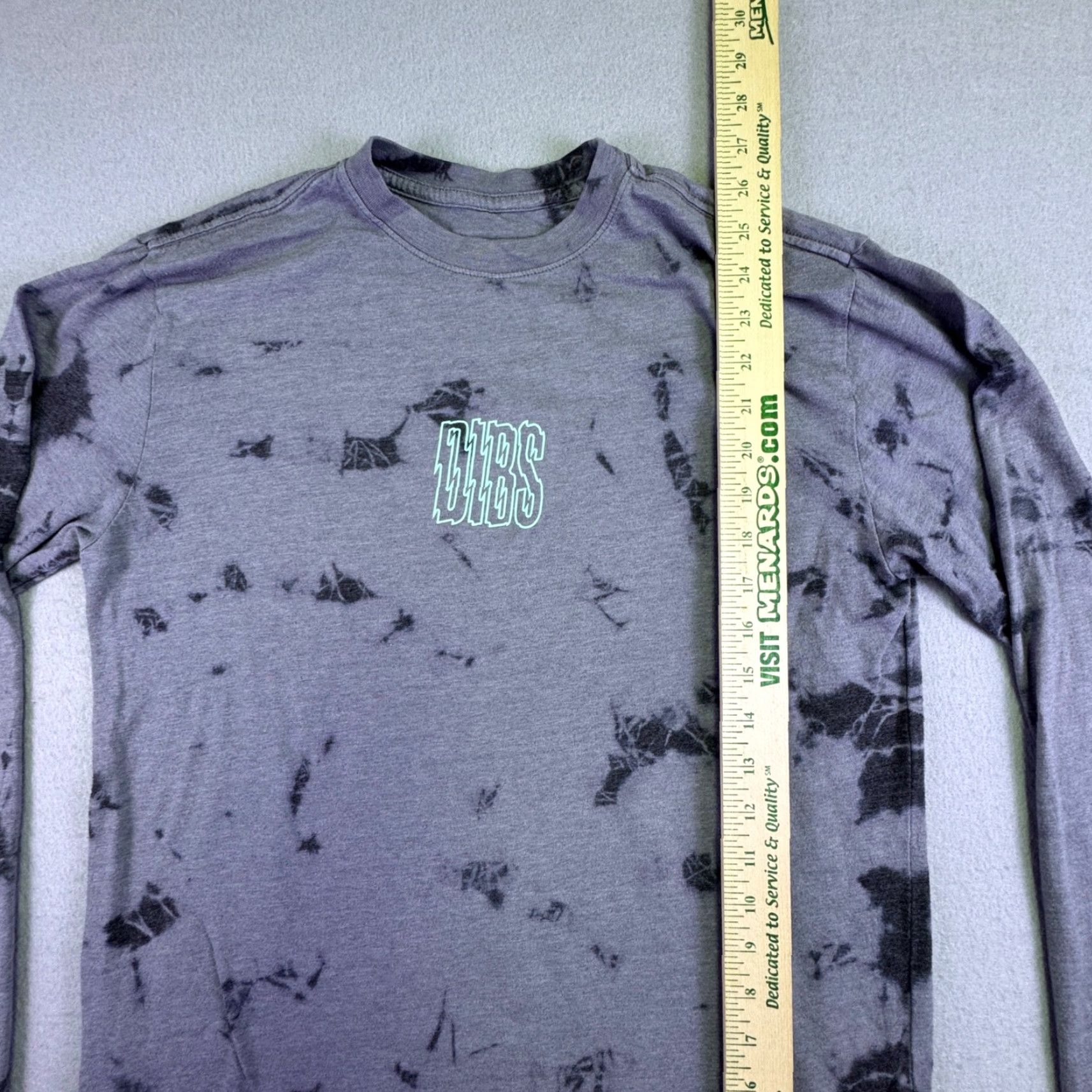 Vintage Dibs Shirt Men's M Long Sleeve Tie Dye T-Shirt Grey Black Made in USA Size US M / EU 48-50 / 2 - 7 Thumbnail