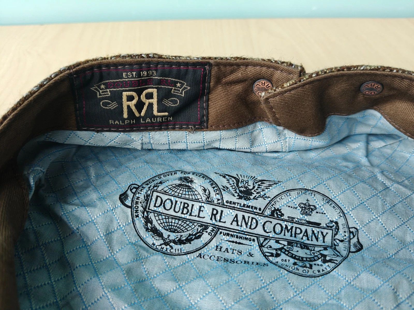 RRL Ralph Lauren DOUBLE RL Linen-Blend Herringbone Driver's Cap T/1911 Size ONE SIZE - 12 Thumbnail