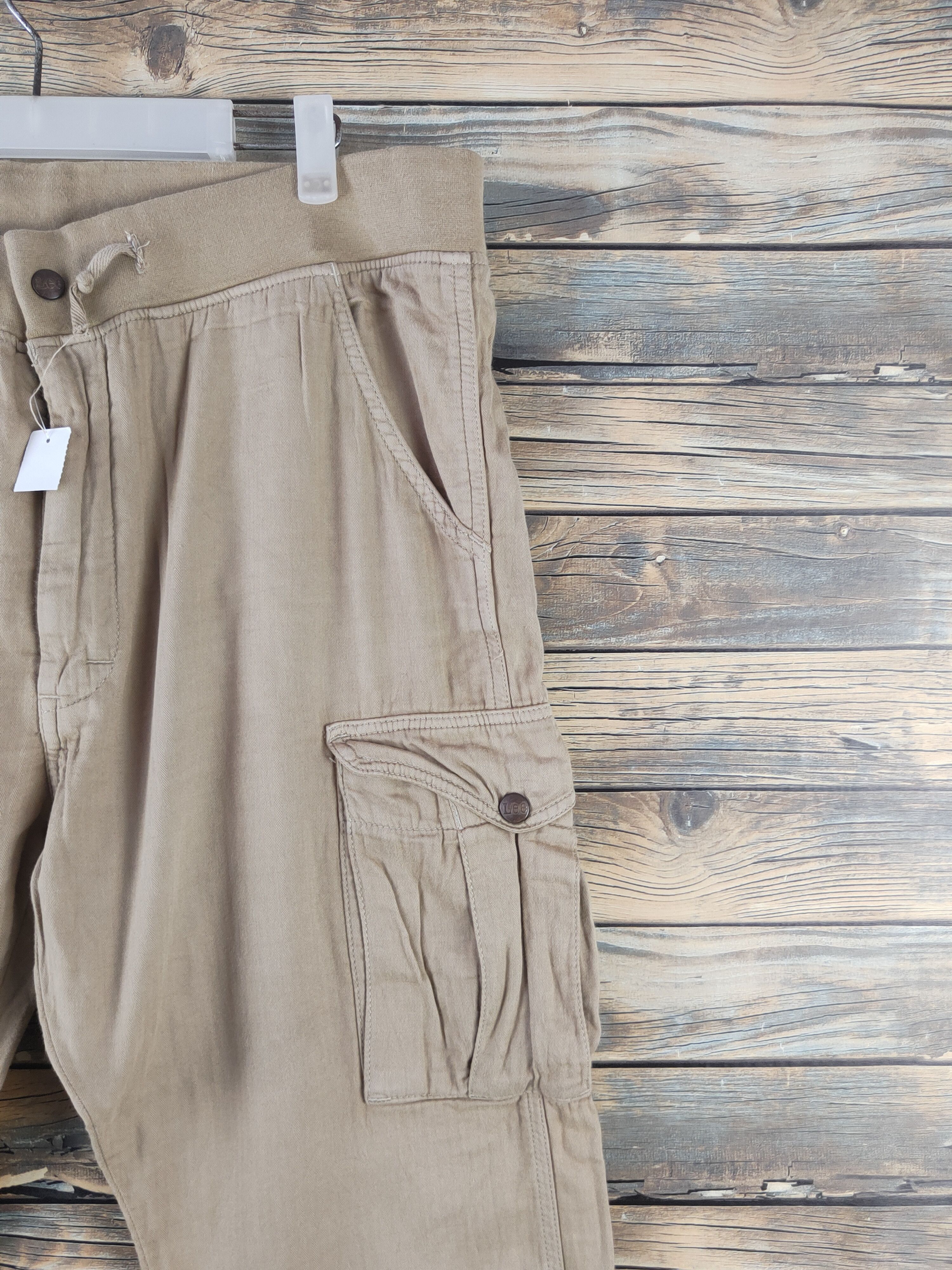Japanese Brand DL Lee Beige Multipocket Tactical Cargo Pants #1934 Size US 34 / EU 50 - 5 Thumbnail