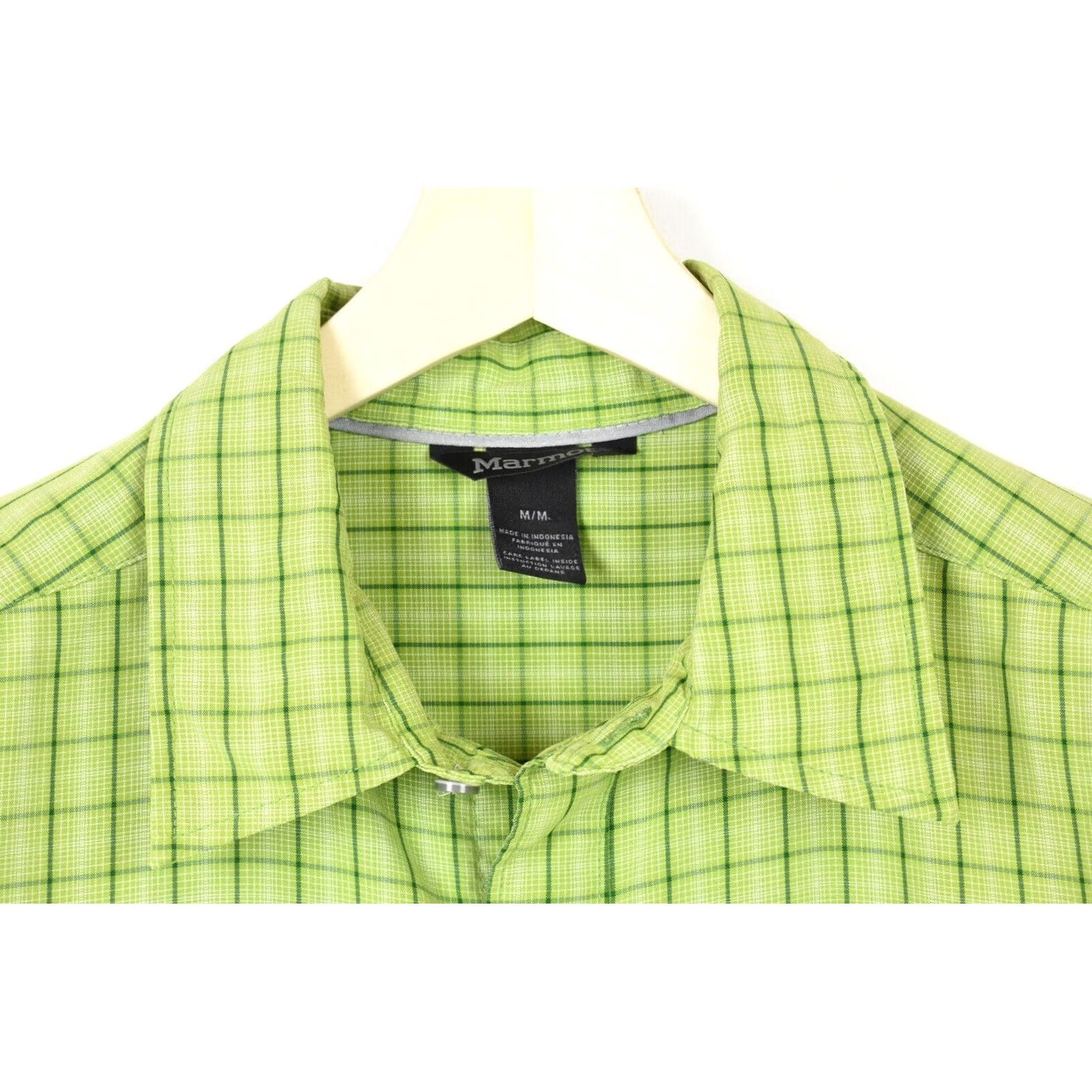 Marmot MARMOT Shirt Men M Short Sleeve Checked Button-Up Pocket Green Size US M / EU 48-50 / 2 - 4 Thumbnail