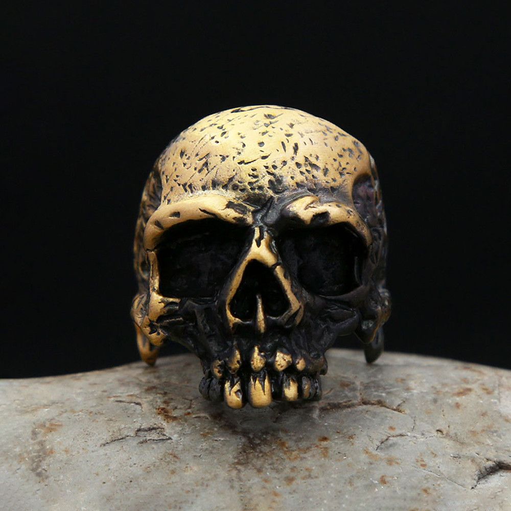 Japanese Brand × Jewelry × Vintage Punk Brass Skull Ring Size ONE SIZE - 2 Thumbnail