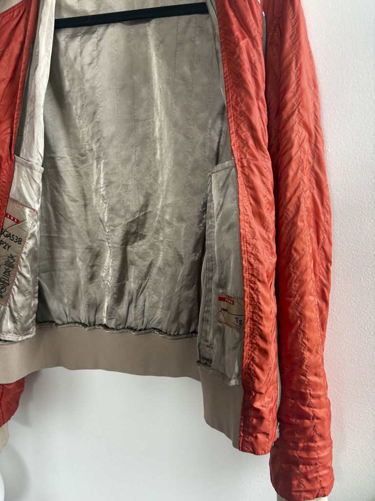 Prada Orange Nylon Racing Bomber Jacket Size US M / EU 48-50 / 2 - 5 Thumbnail