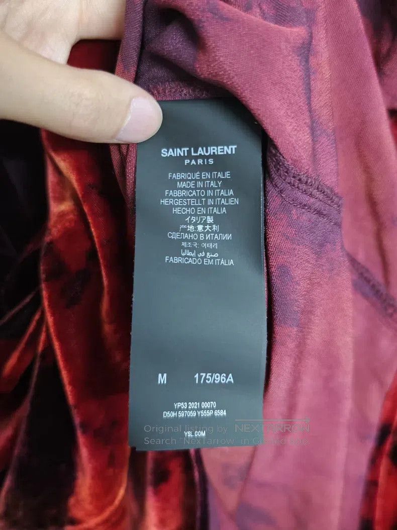 Saint Laurent Paris Saint Laurent Paris Velvet Tie-Dye Shirt Size US M / EU 48-50 / 2 - 4 Thumbnail
