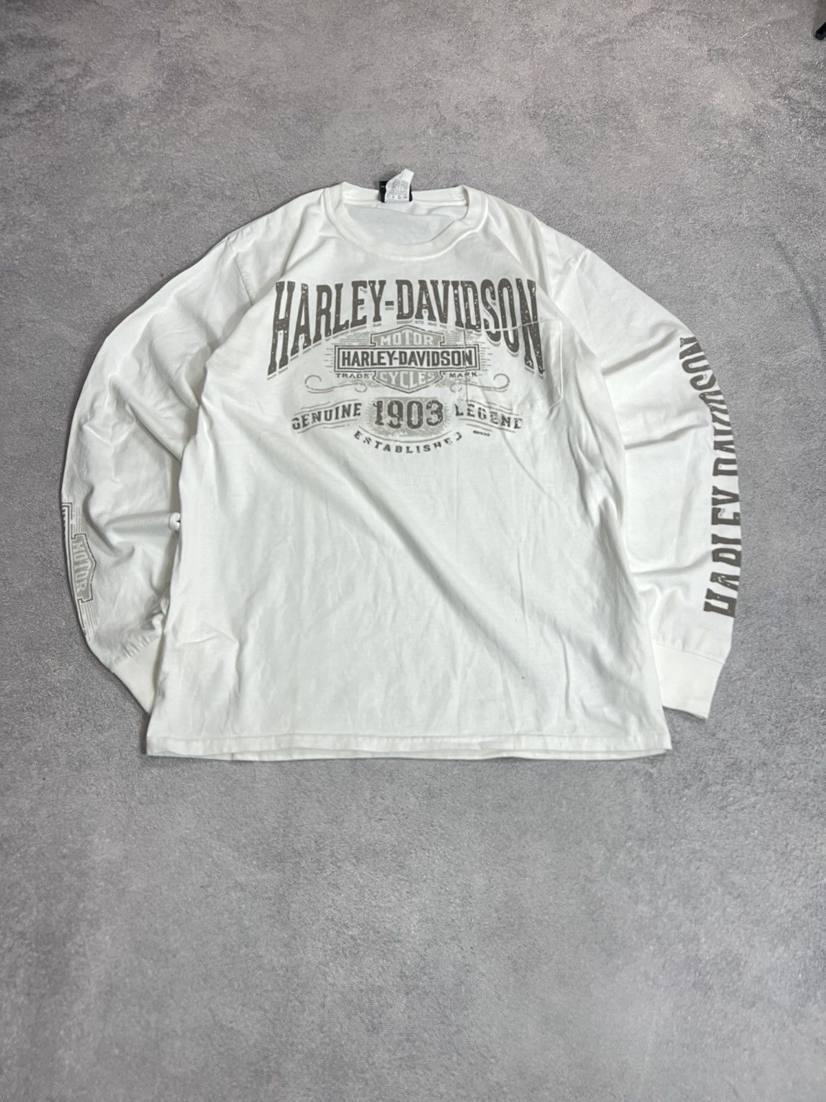 Harley Davidson VTG Harley-Davidson White Archival Clothing Streetwear Japan Size US M / EU 48-50 / 2 - 1 Thumbnail