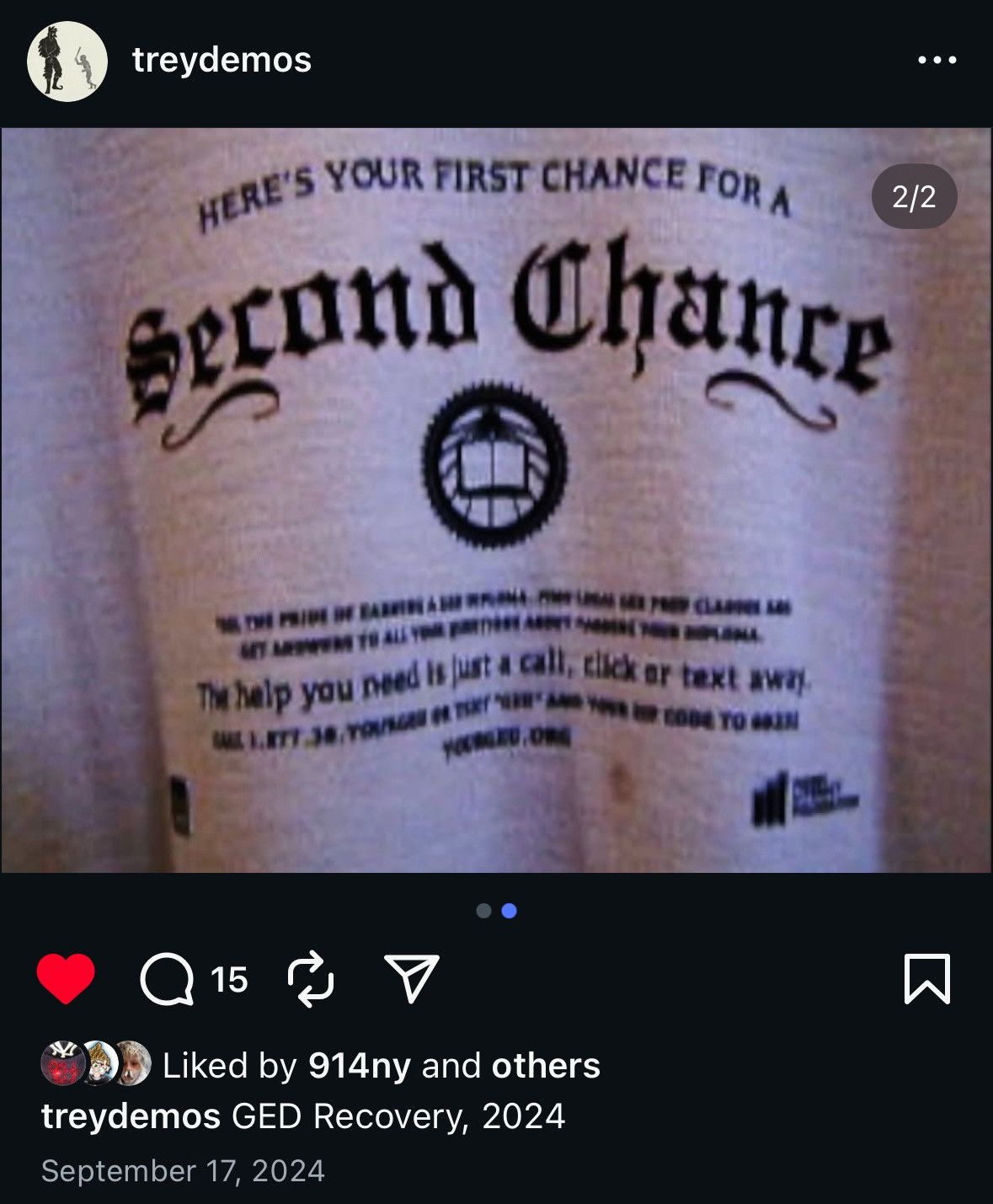 Other trey demos ged recovery t shirt Size US M / EU 48-50 / 2 - 3 Thumbnail