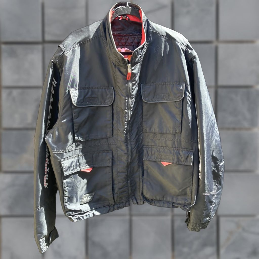 Harley Davidson Harley Davidson Jacket 2XL Black Spell-Out Logo 3-in-1 Zip Pocket Ride Mens Jacket Size US XXL / EU 58 / 5 - 1 Thumbnail