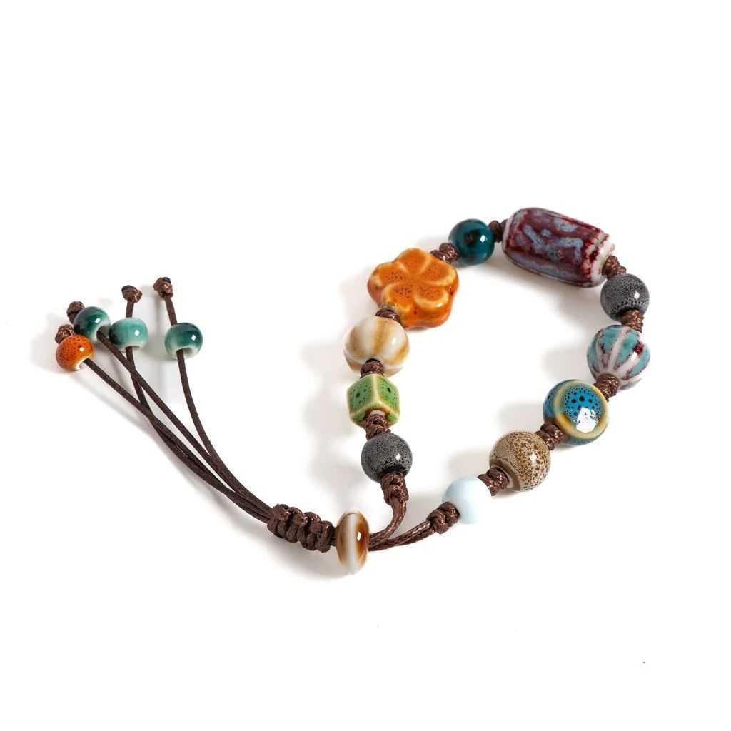 Handmade Vintage Ceramic Bracelet Handmade Jewelry Gift For Her Size ONE SIZE - 7 Thumbnail