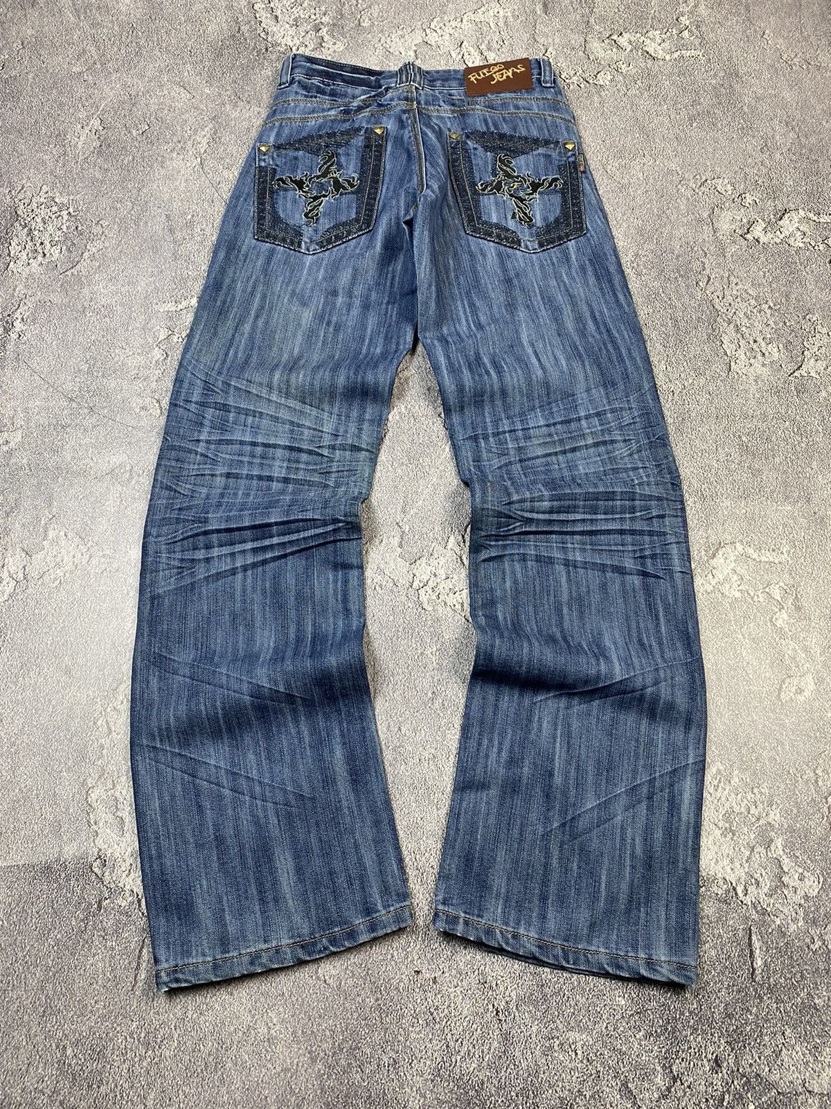 If Six Was Nine Y2K Crazy Blue Washed If Six Was Nine 2000s Jeans Size US 28 / EU 44 - 1 Thumbnail