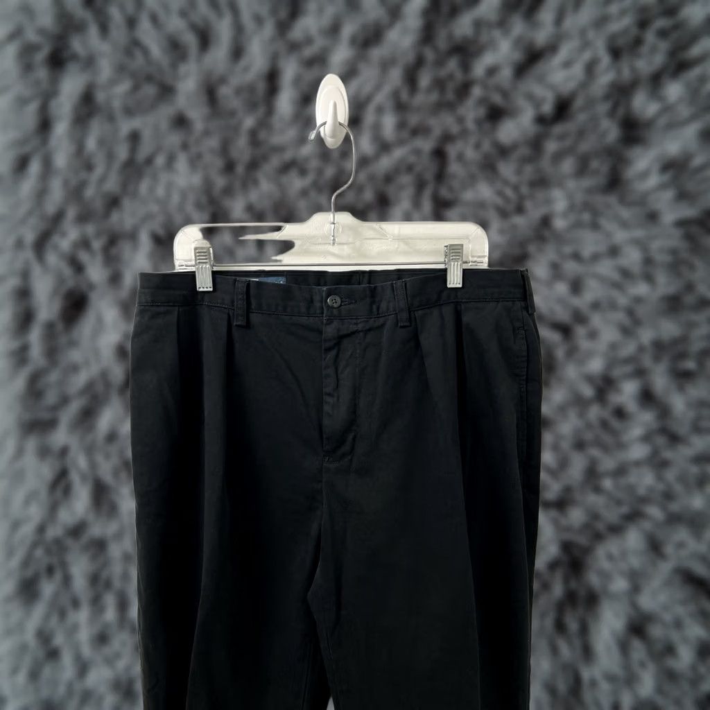Polo Ralph Lauren Polo Ralph Lauren Ethan Pants Mens 36x30 Black Pleated Dress Pants Straight Leg Classic Fit Size US M / EU 48-50 / 2 - 1 Thumbnail