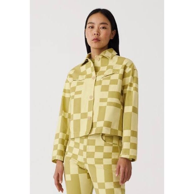 Paloma Wool Paloma Wool Womens Space Jacket Organic Cotton Yellow Lime G Size S / US 4 / IT 40 - 1 Thumbnail