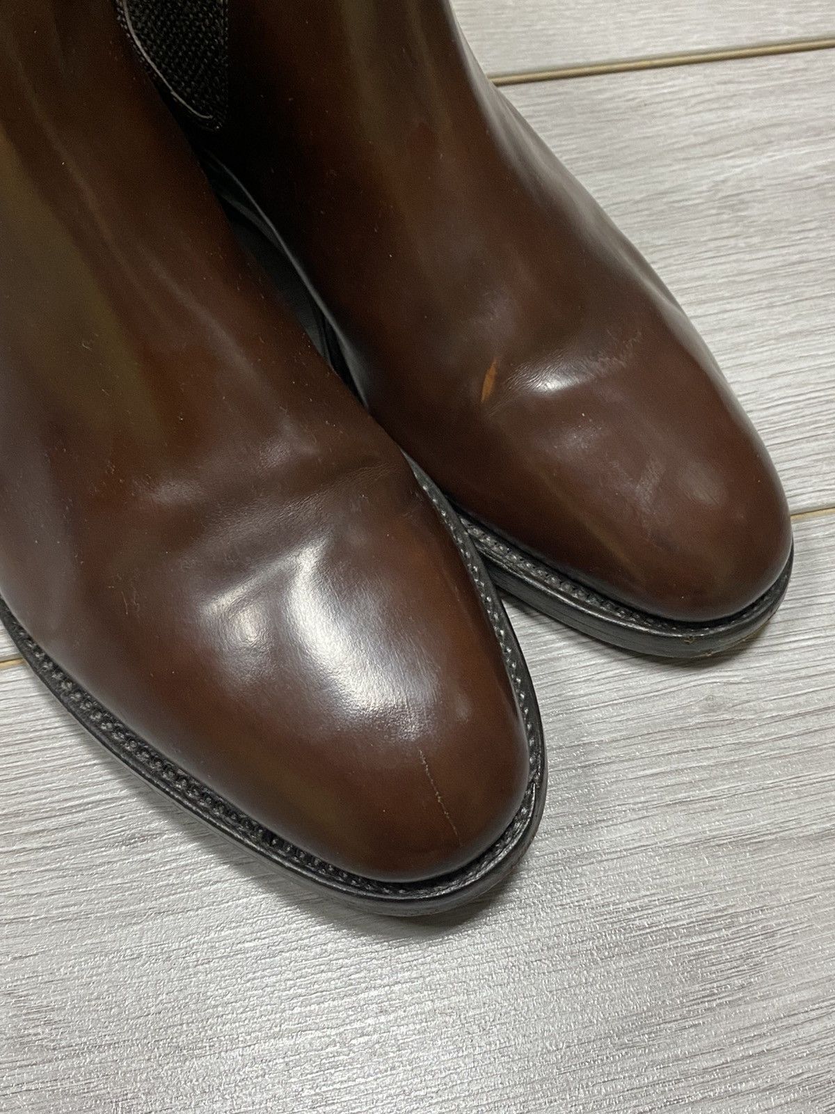 Loake Loake Wareing Leather Boots Chelsea Shoes Brown Size US 8.5 / EU 41-42 - 5 Thumbnail