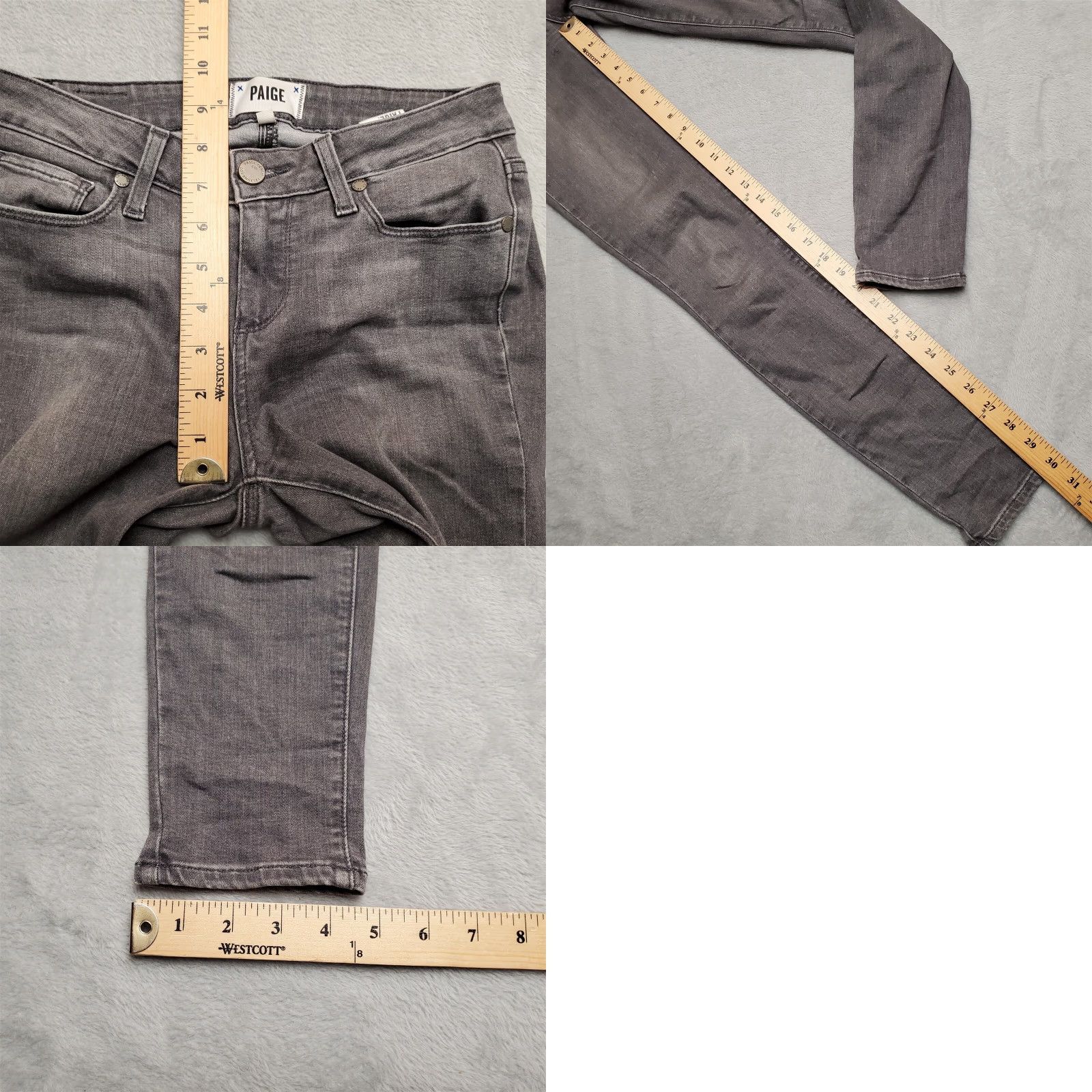 Paige Paige Jeans Womens 26 Gray Verdugo Ultra Skinny Stretch Casual Pants Jeans Women 26 Gray Verdugo Skinny Stretch 5-Pocket Denim Mens? Size 26" / US 2 / IT 38 - 9 Thumbnail