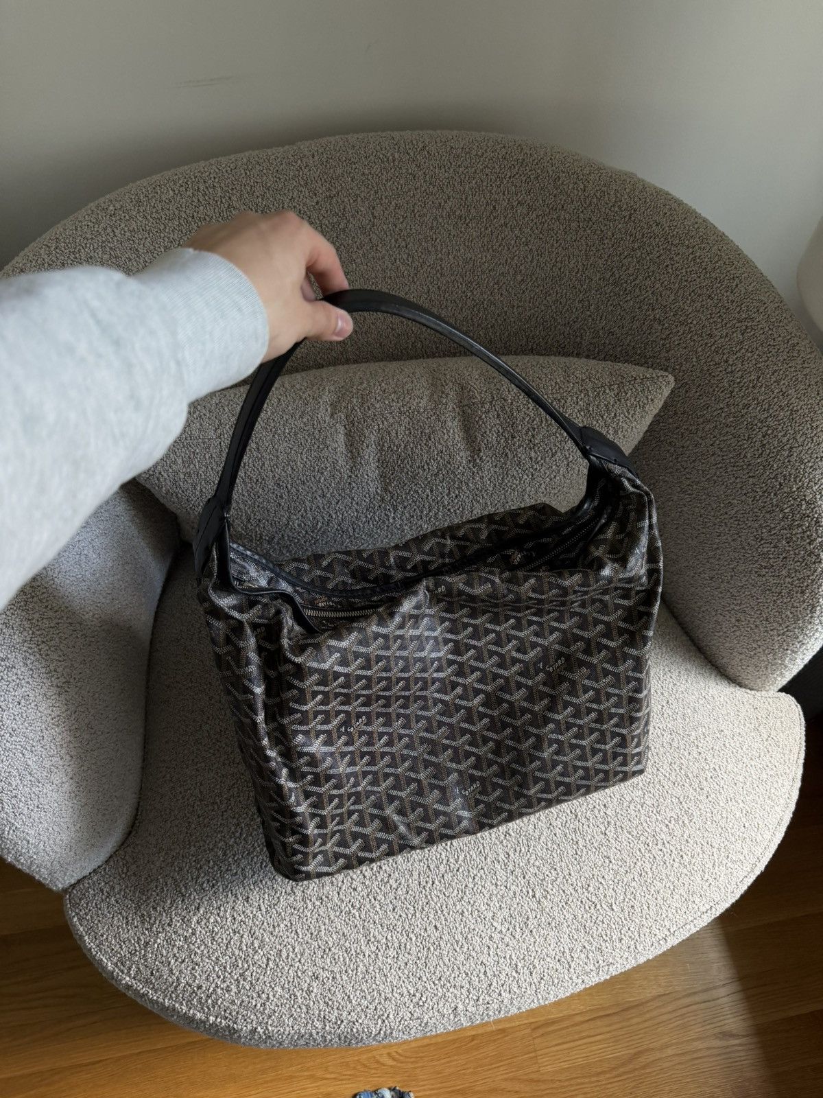 Goyard Goyard Hobo Fidji Zip Closure Bag (Black) Size ONE SIZE - 16 Thumbnail