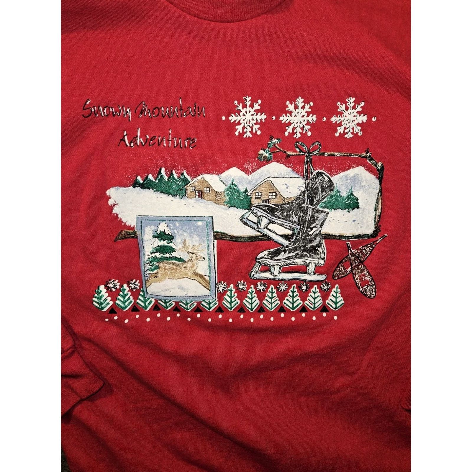 Vintage VINTAGE Bobbie Brooks Christmas Sweater Women's Large Pullover Red Holidays Size L / US 10 / IT 46 - 5 Thumbnail