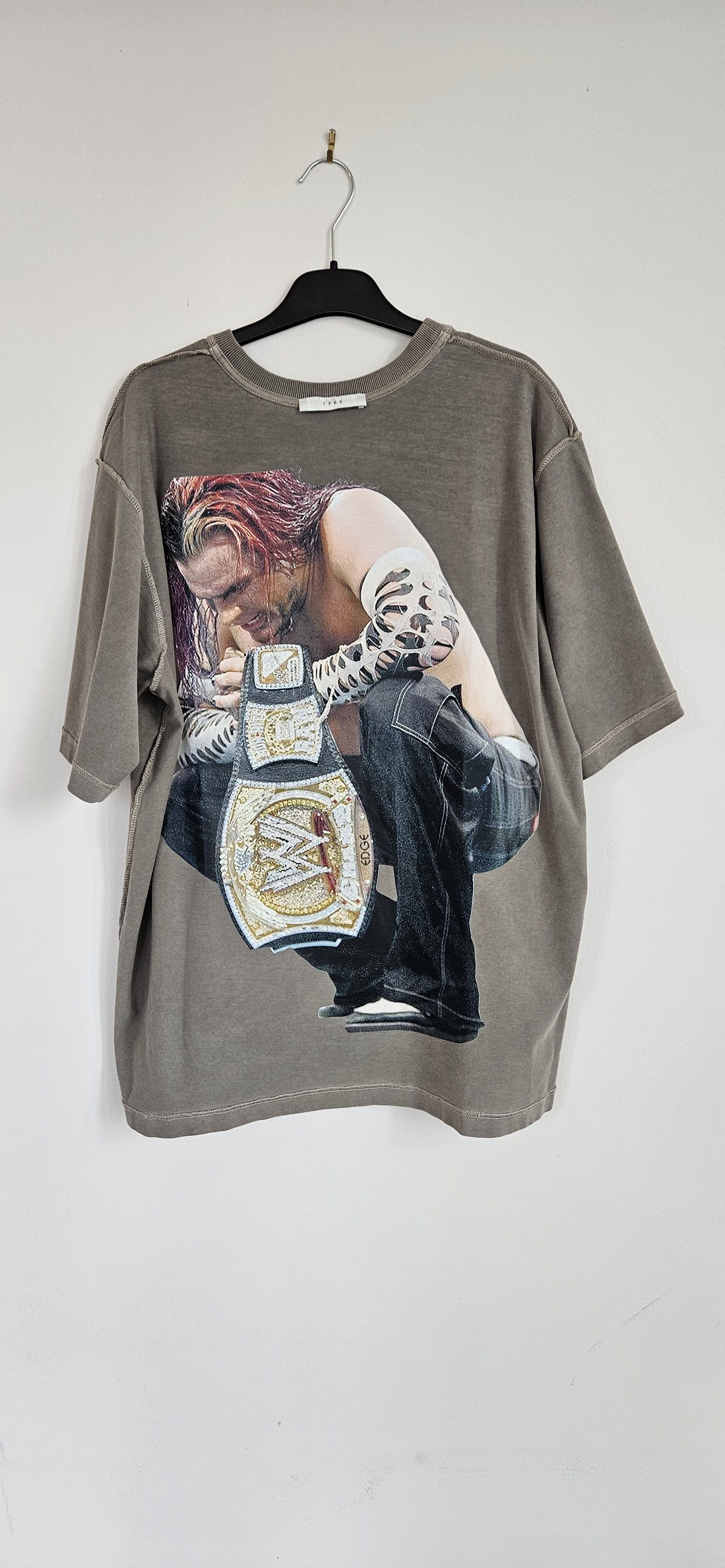 1989 STUDIO × Vintage × WWE WWE "Federation" Reversible T-Shirt (Mud) Size US L / EU 52-54 / 3 - 4 Thumbnail