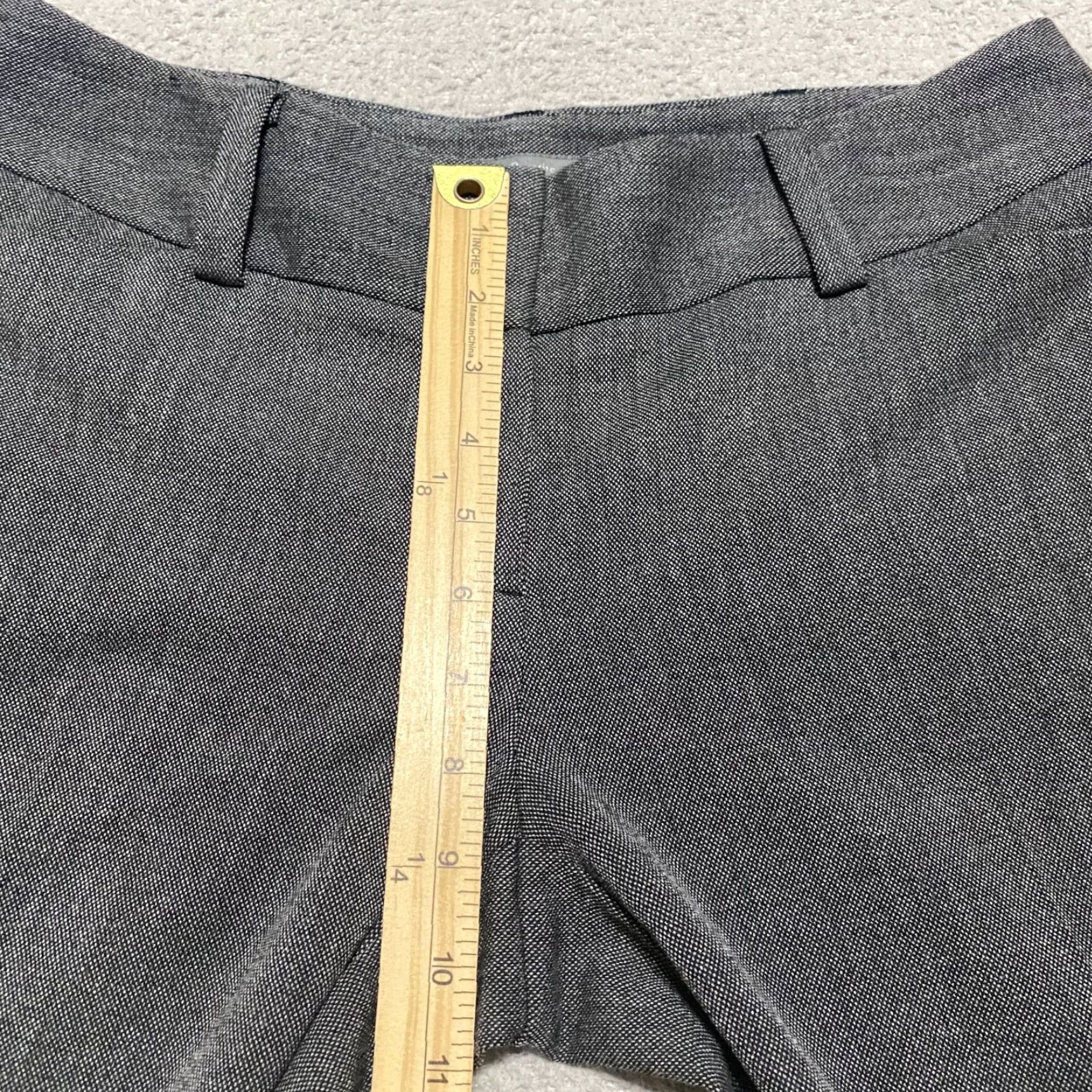 Apt. 9 Apt. 9 Womens Pants Dress Gray Wide-Leg High Rise 10P Petites Pockets Stretch Size 32" / US 10 / IT 46 - 6 Thumbnail