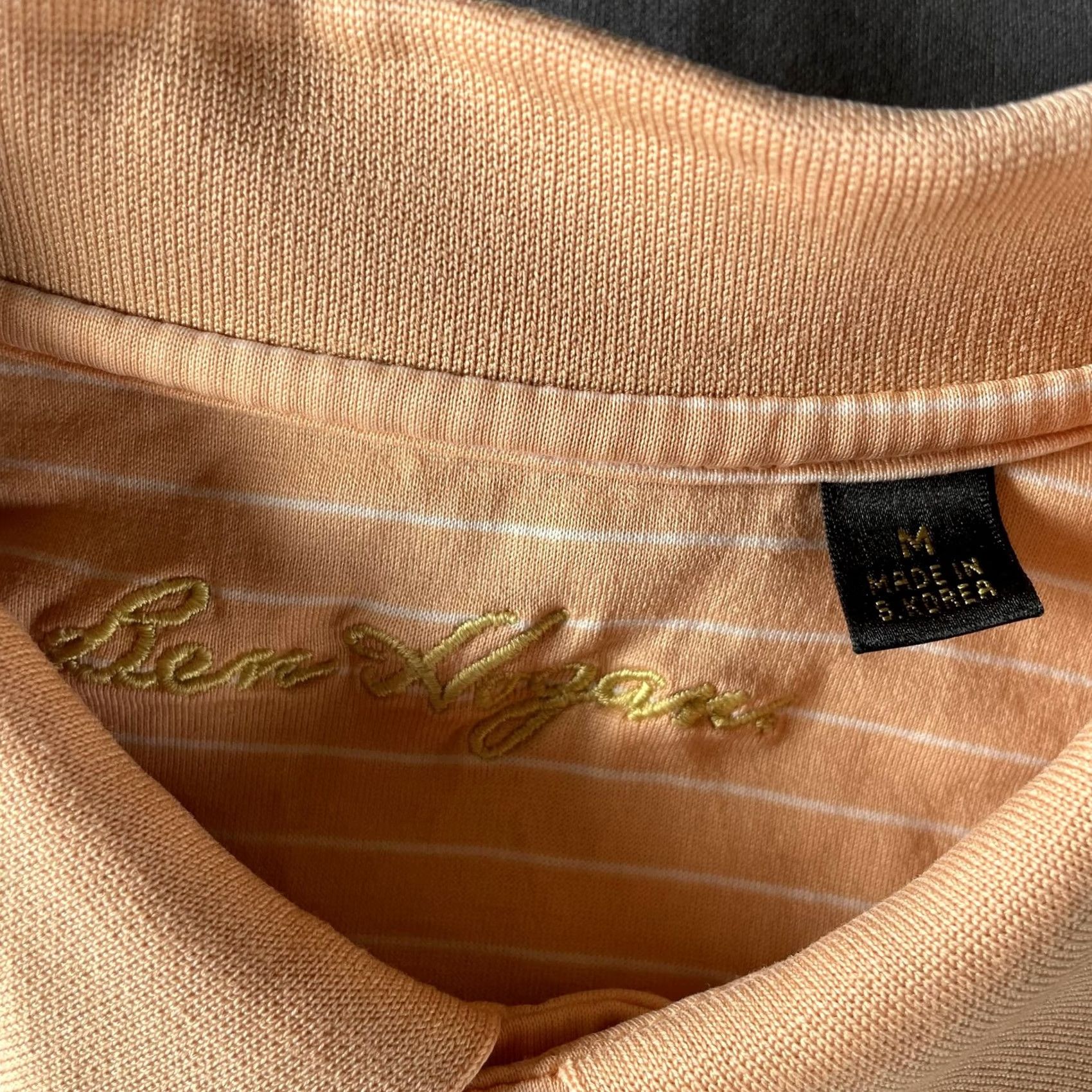 Vintage Ben Hogan Polo Shirt Mens M Peach Striped Sankaty Head Lighthouse Golf Shirt Size US M / EU 48-50 / 2 - 3 Thumbnail