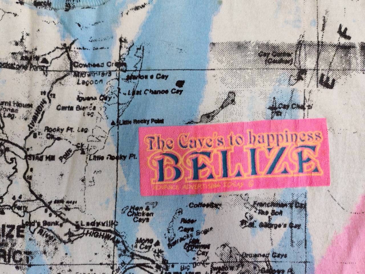 Other rare overprinted 2 sides belize map t shirt single stitch Size US M / EU 48-50 / 2 - 3 Thumbnail