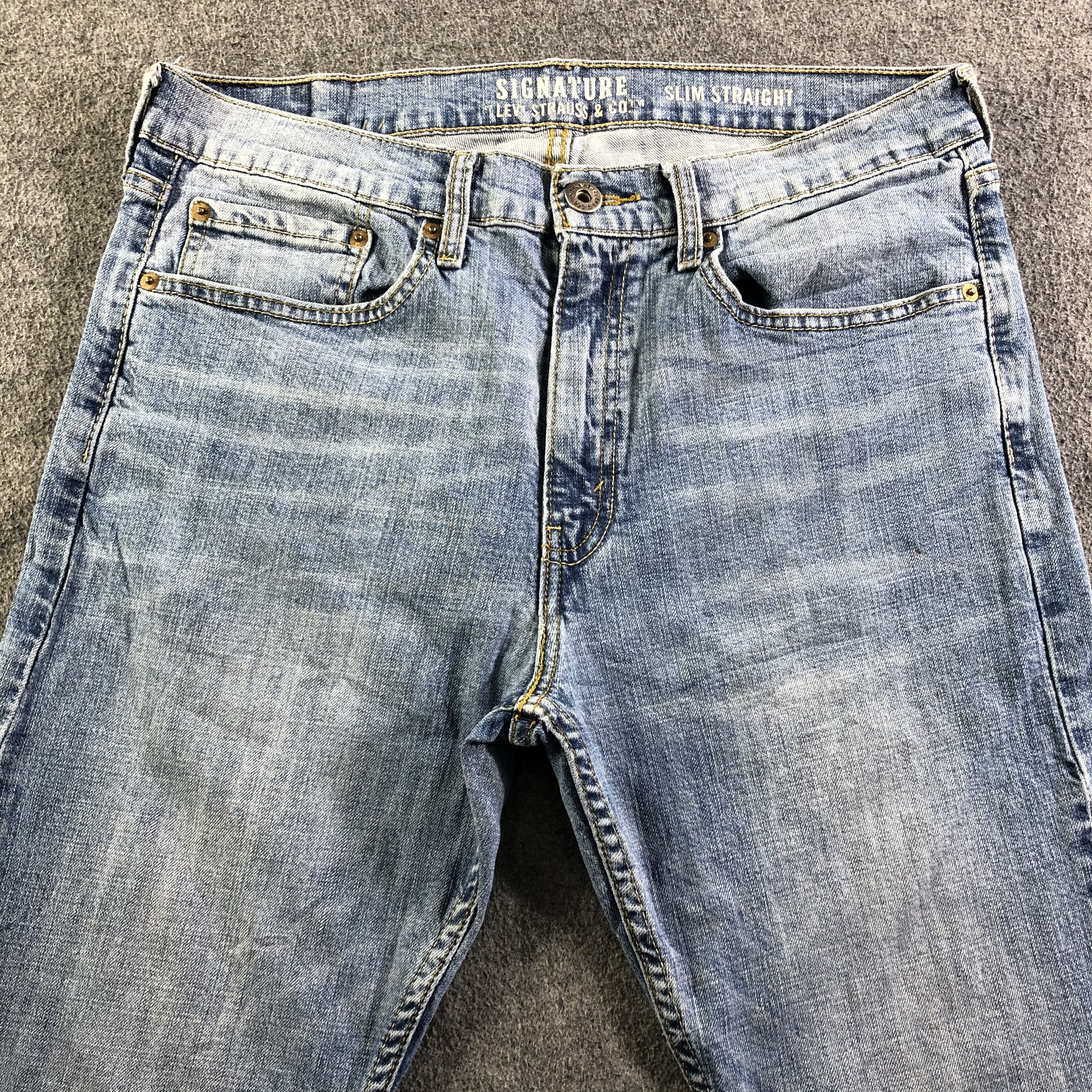 Levi's Vintage Blue Wash Levis Signature Jeans-J3391 Size 34" / US 12 / IT 48 - 3 Thumbnail