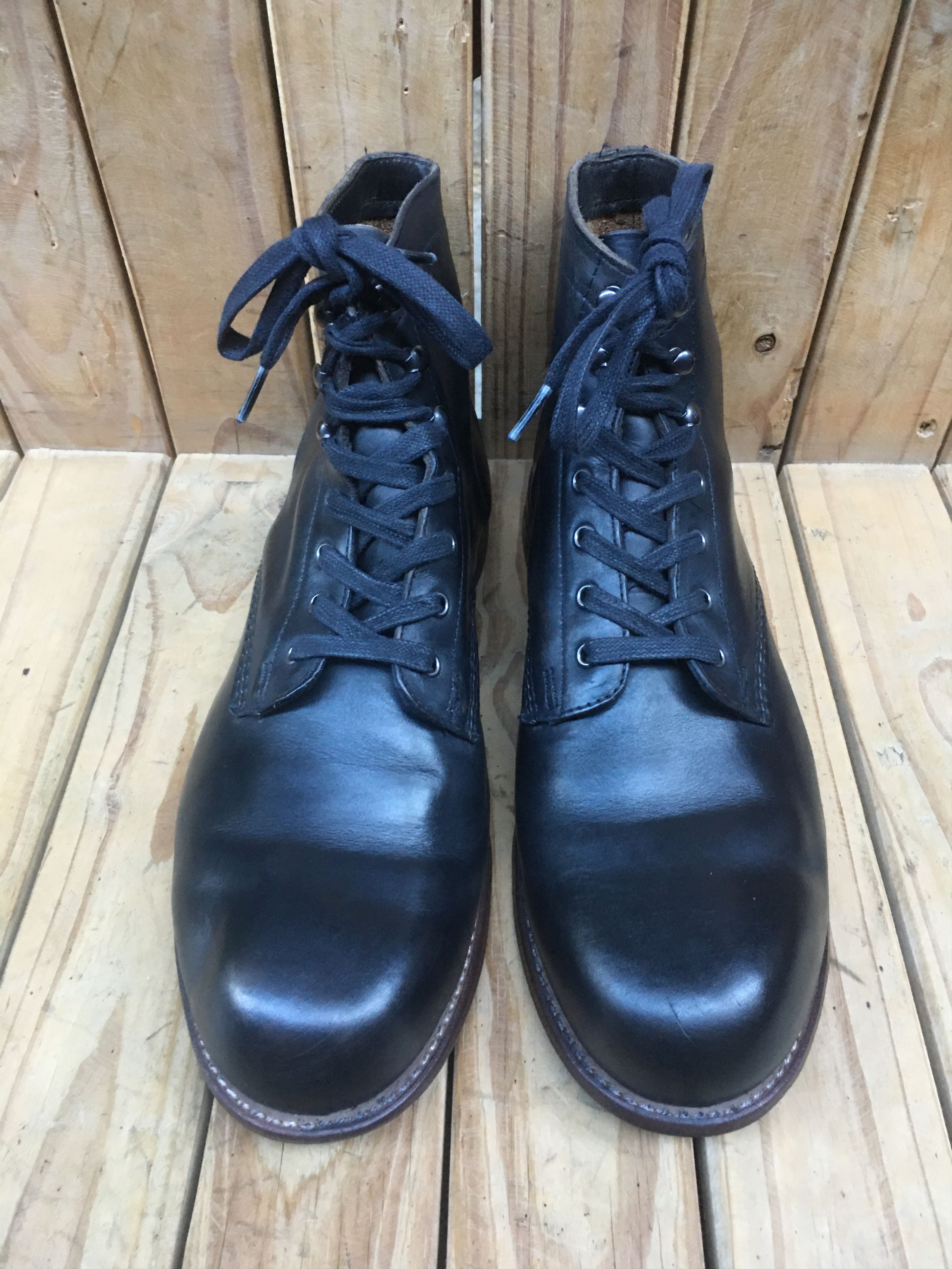 wolverine 1000 miles black leather boots sz US 12 D