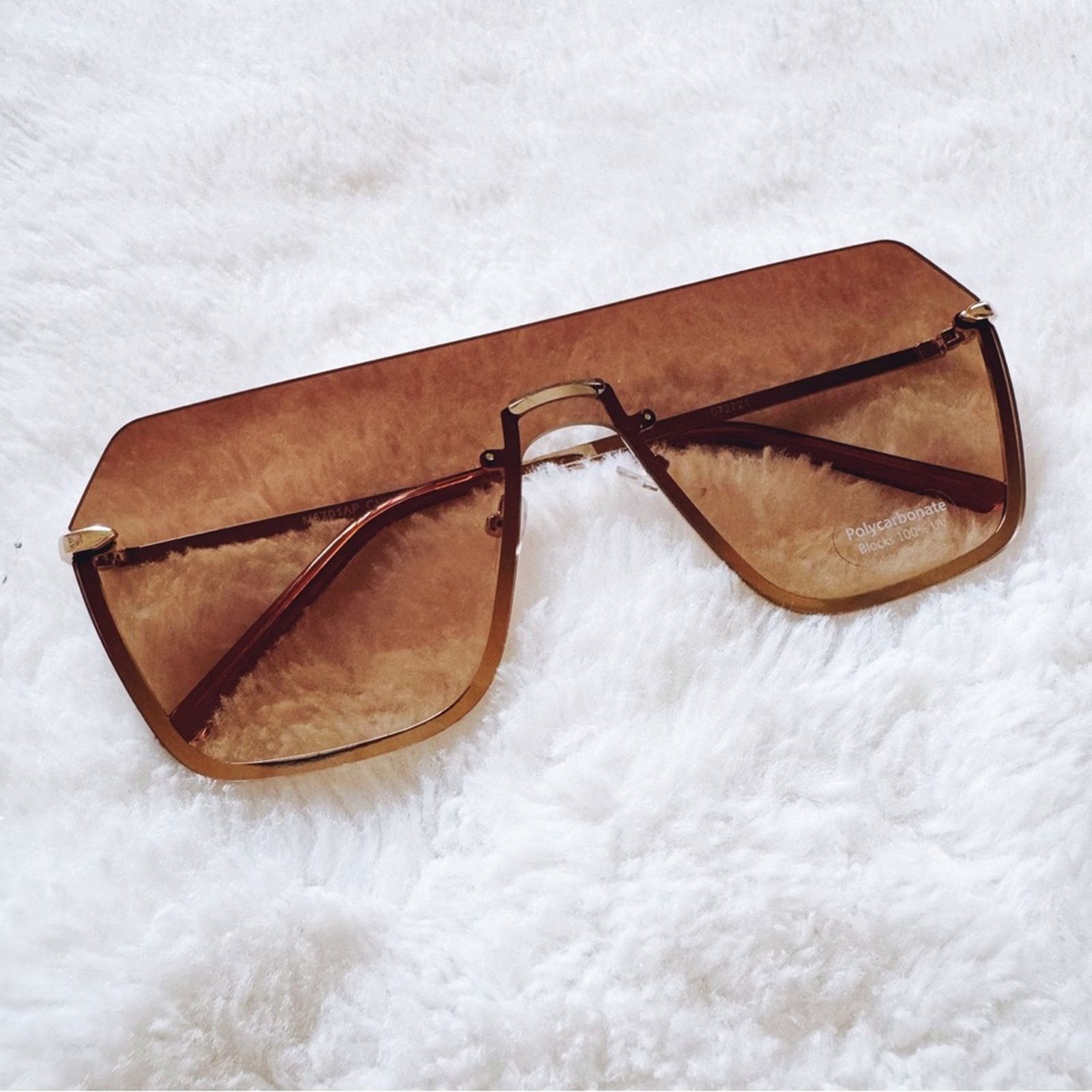 Other Kalia Clear Brown Rimless Sleek Sunglasses Size ONE SIZE - 4 Thumbnail
