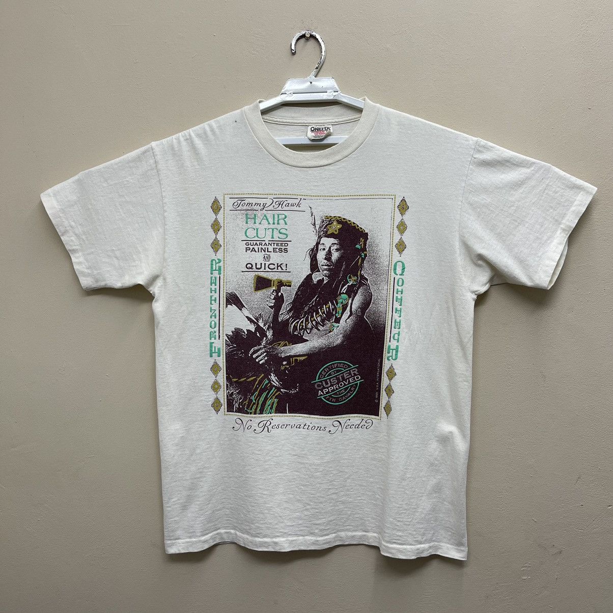 Vintage Vintage 90s T-Shirt Tommy Hawk Promo Tee Size US L / EU 52-54 / 3 - 1 Thumbnail