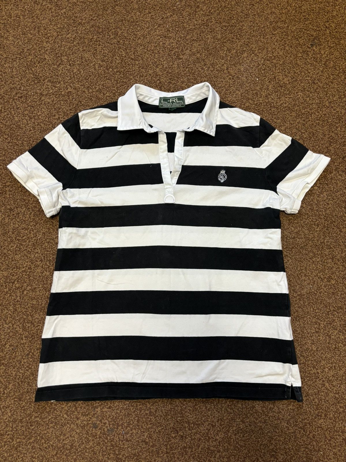 Polo Ralph Lauren × Vintage Vintage Polo Ralph Lauren Stripped Polo Shirt Size M / US 6-8 / IT 42-44 - 1 Thumbnail