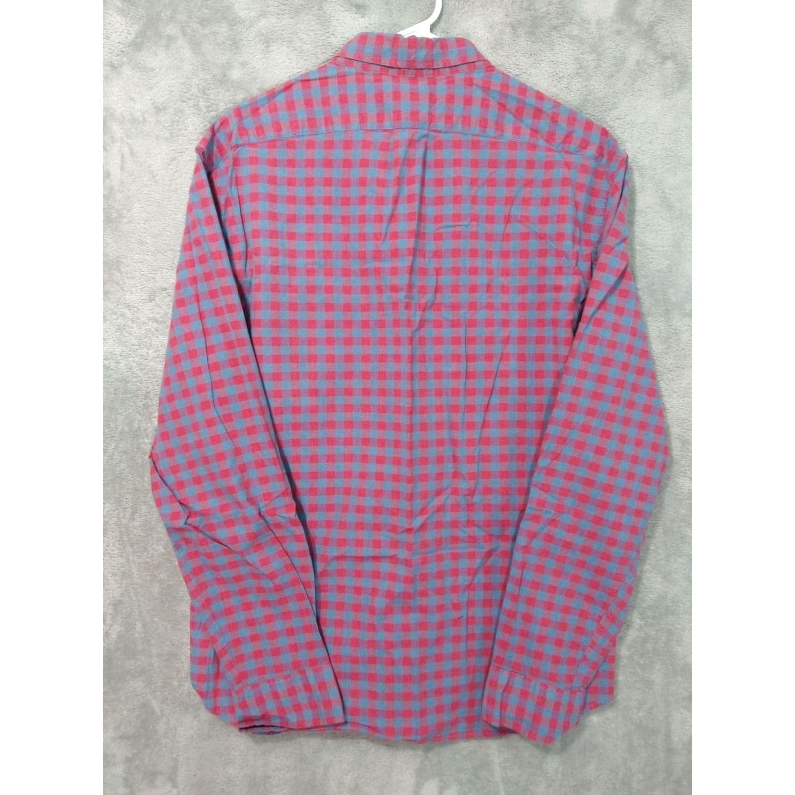 J.Crew J.CREW Shirt Mens XL Blue Plaid Secret Wash Organic Cotton Slim Fit Long Sleeve Button-Up Shirt Size US XL / EU 56 / 4 - 2 Thumbnail