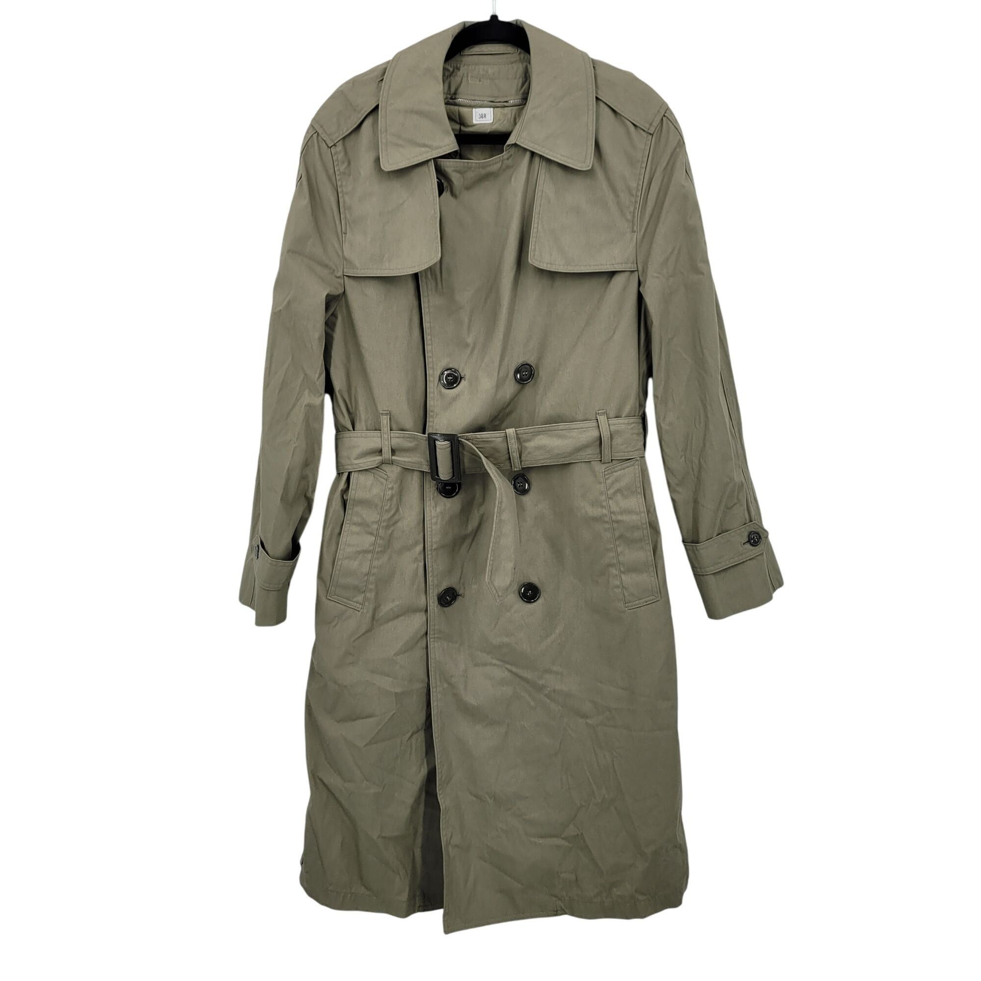Vintage Vtg Military All-Weather Mens Trench Coat Sz 38R Khaki Doubl Size US M / EU 48-50 / 2 - 2 Thumbnail