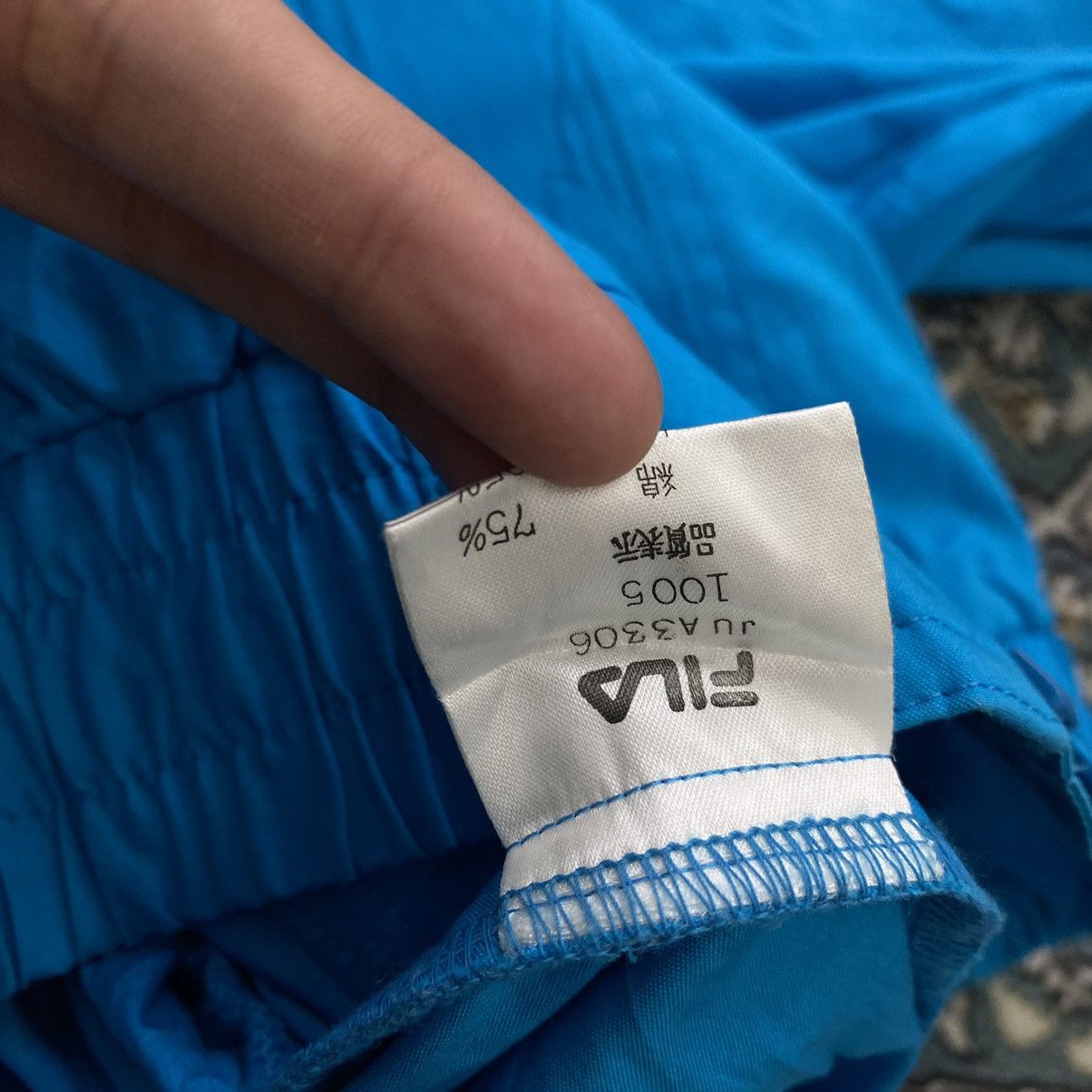Fila × Vintage Vintage FILA Biella Italia Brand Print Blue Bomber Jacket Size US XL / EU 56 / 4 - 4 Thumbnail