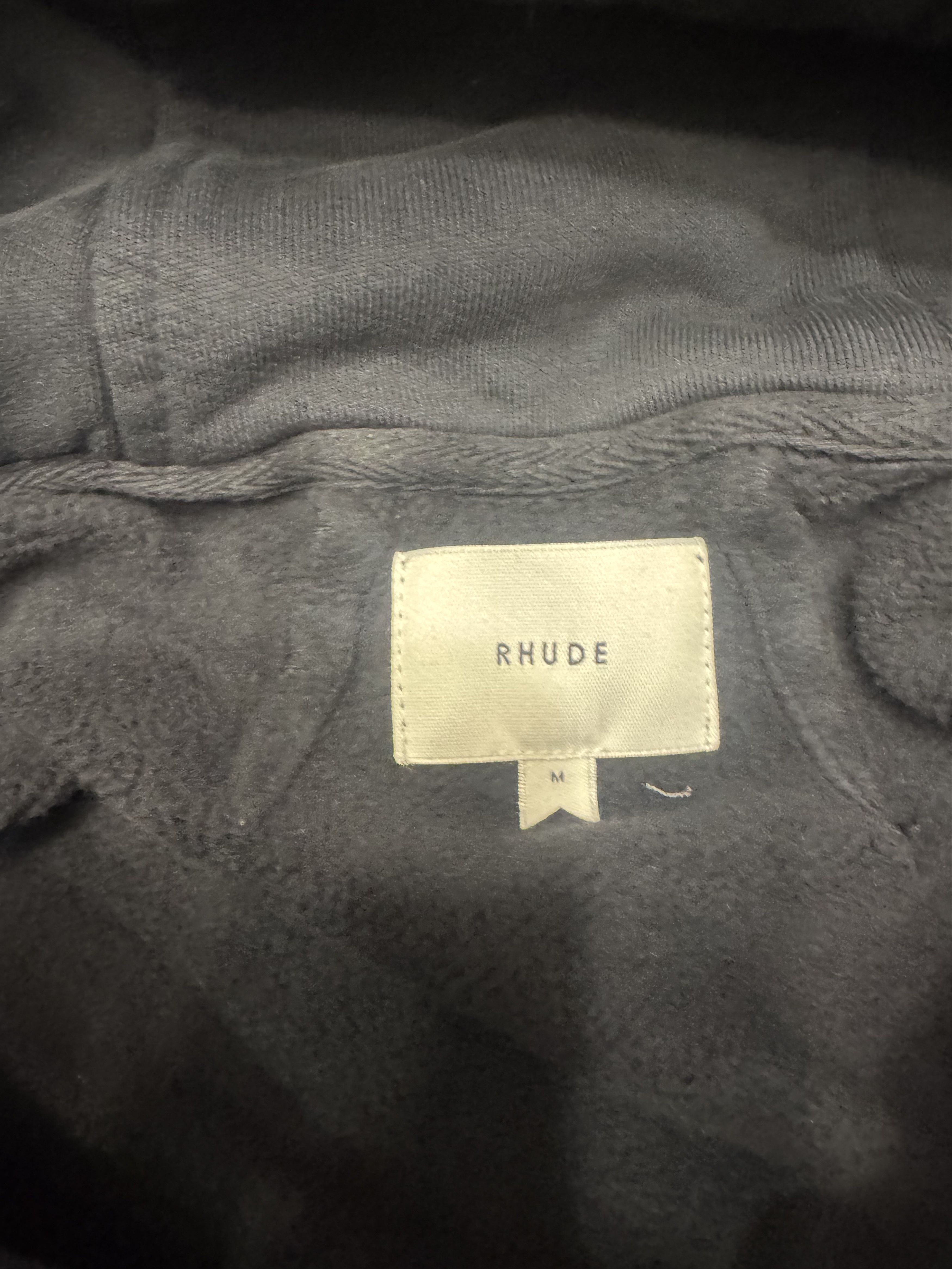 Rhude Rhude Bordeaux Grand Vin FullZip Fleece Men Hoodie Large Blk Size US M / EU 48-50 / 2 - 12 Thumbnail