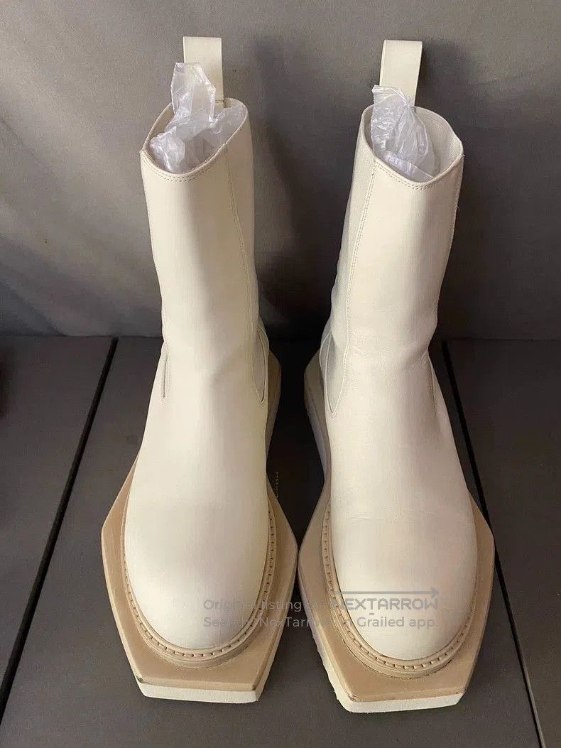 Rick Owens Rick Owens White Platform Boots. Size US 10.5 / EU 43-44 - 2 Thumbnail