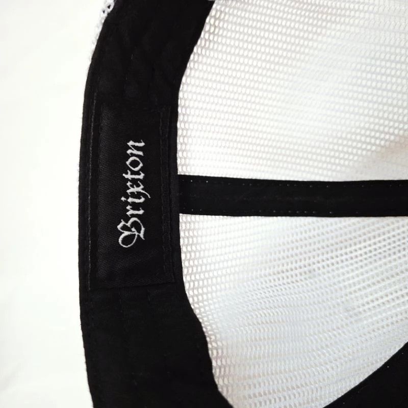 Brixton × Vintage Brixton Supply Black Snapback Cap – Embroidered Patch, Mesh Size ONE SIZE - 5 Thumbnail