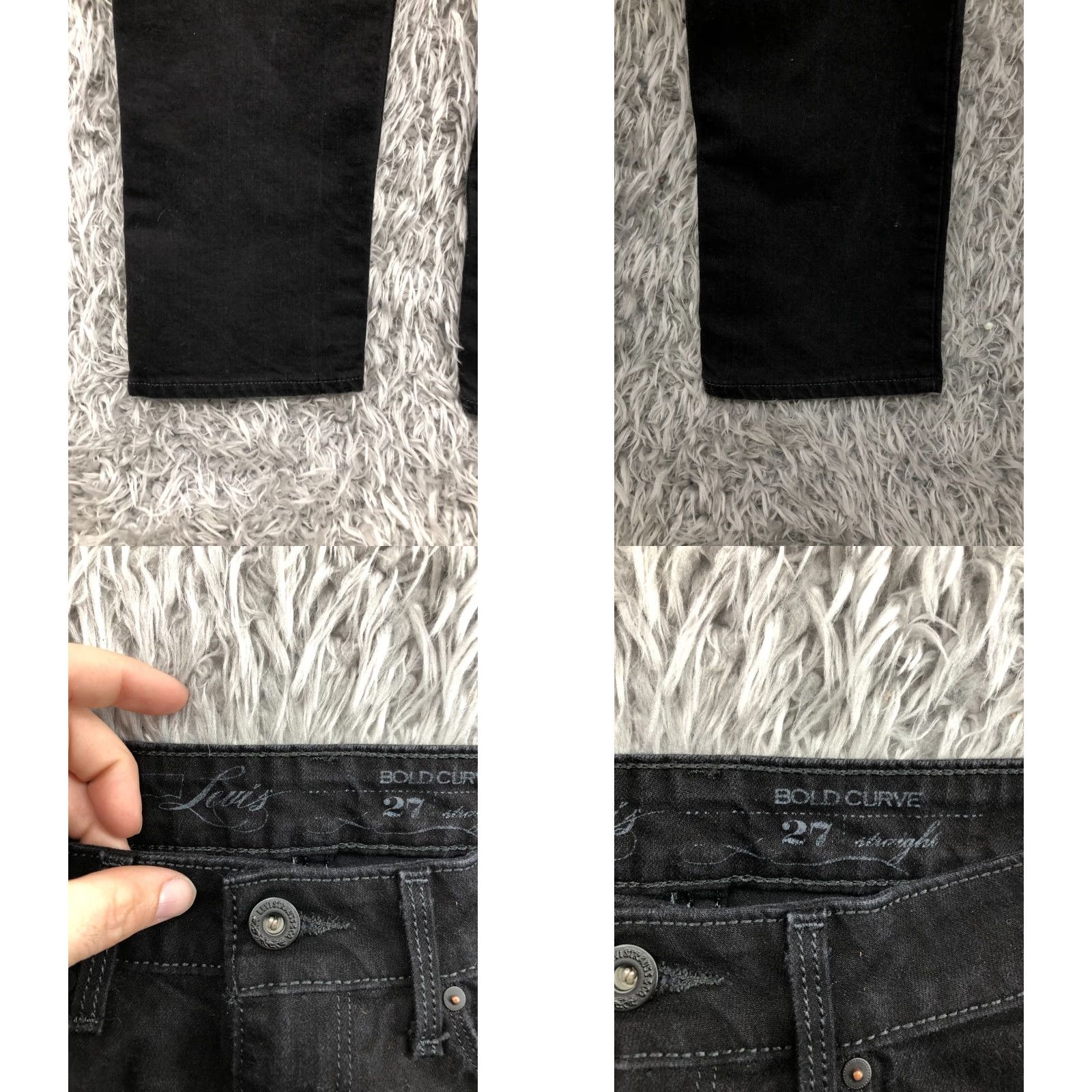 Levi's Levi's Bold Curve Straight Jeans Womens Dark Wash Black 27 Regular Denim 5-Pocket Levi's 500 Series Vintage? No (But avoid). Size 27" / US 4 / IT 40 - 8 Thumbnail