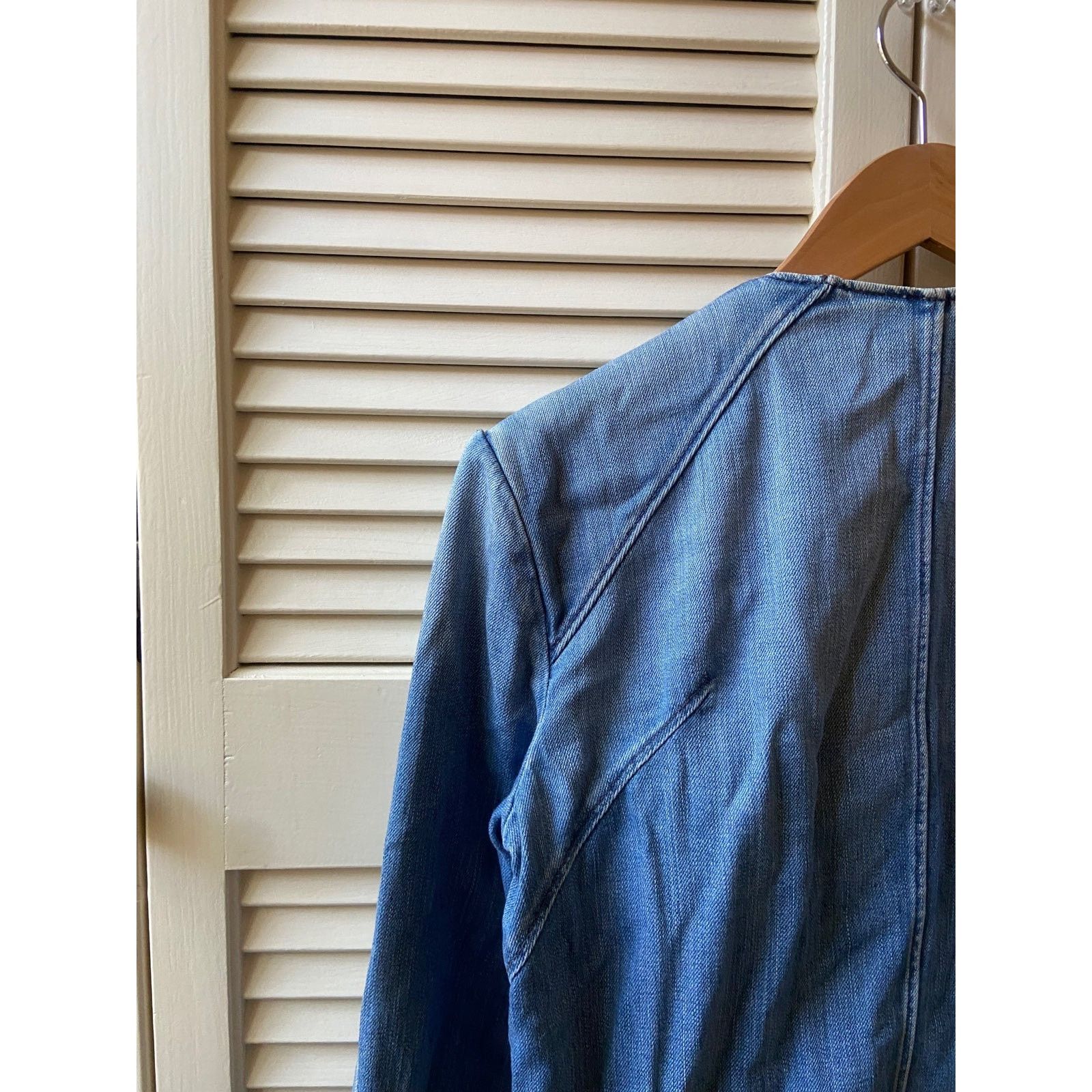 Helmut Lang Helmut Lang Asymmetrical Blue Denim Jean Jacket Motorcycle Size US S / EU 44-46 / 1 - 10 Thumbnail