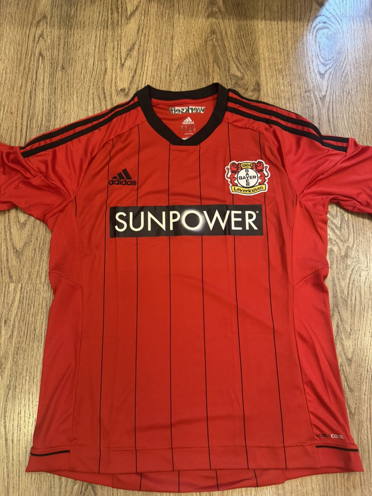 Adidas BAYER 04 LEVERKUSEN 2012 2013 HOME FOOTBALL SHIRT ADIDAS L Size US L / EU 52-54 / 3 - 1 Thumbnail