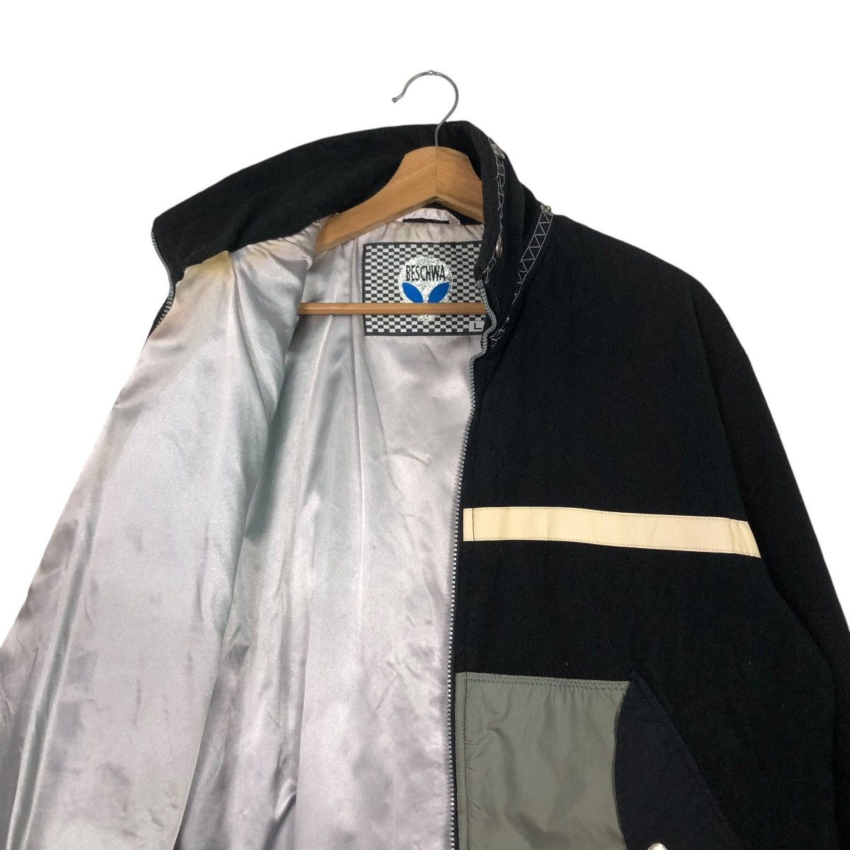Hysteric Glamour 🔥VINTAGE BOMBER JACKET BESCHWA STRIPED DESIGN Size US L / EU 52-54 / 3 - 14 Thumbnail