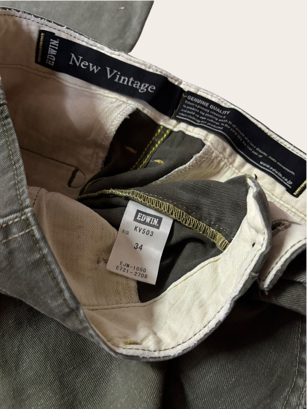 Edwin Vtg Edwin Baggy Moss Duck Green Loose Jeans Size US 34 / EU 50 - 8 Thumbnail