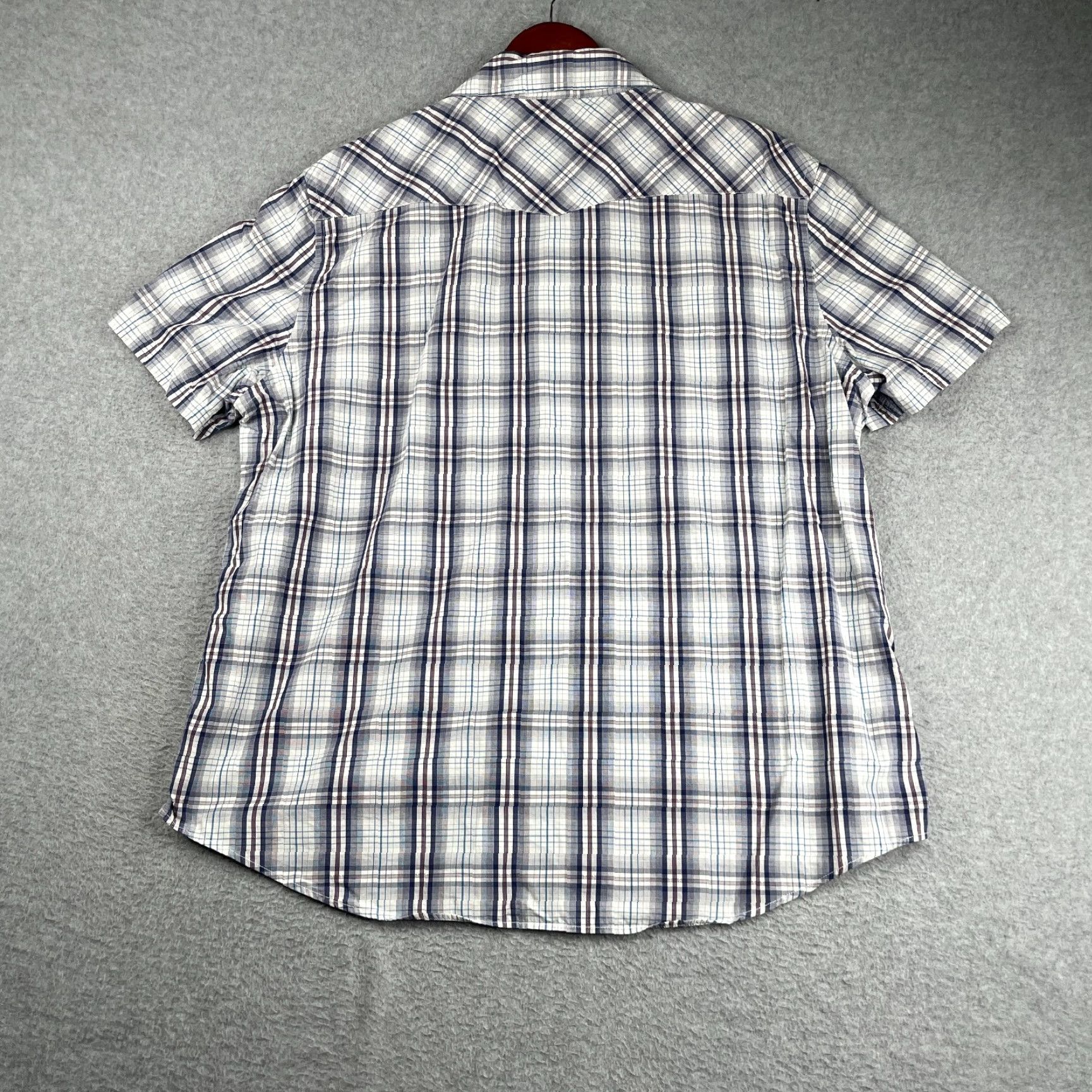 American Eagle Outfitters American Eagle Outfitters Shirt Mens XL Blue Plaid Pocket Button Up Short Sleeve Size US XL / EU 56 / 4 - 5 Thumbnail