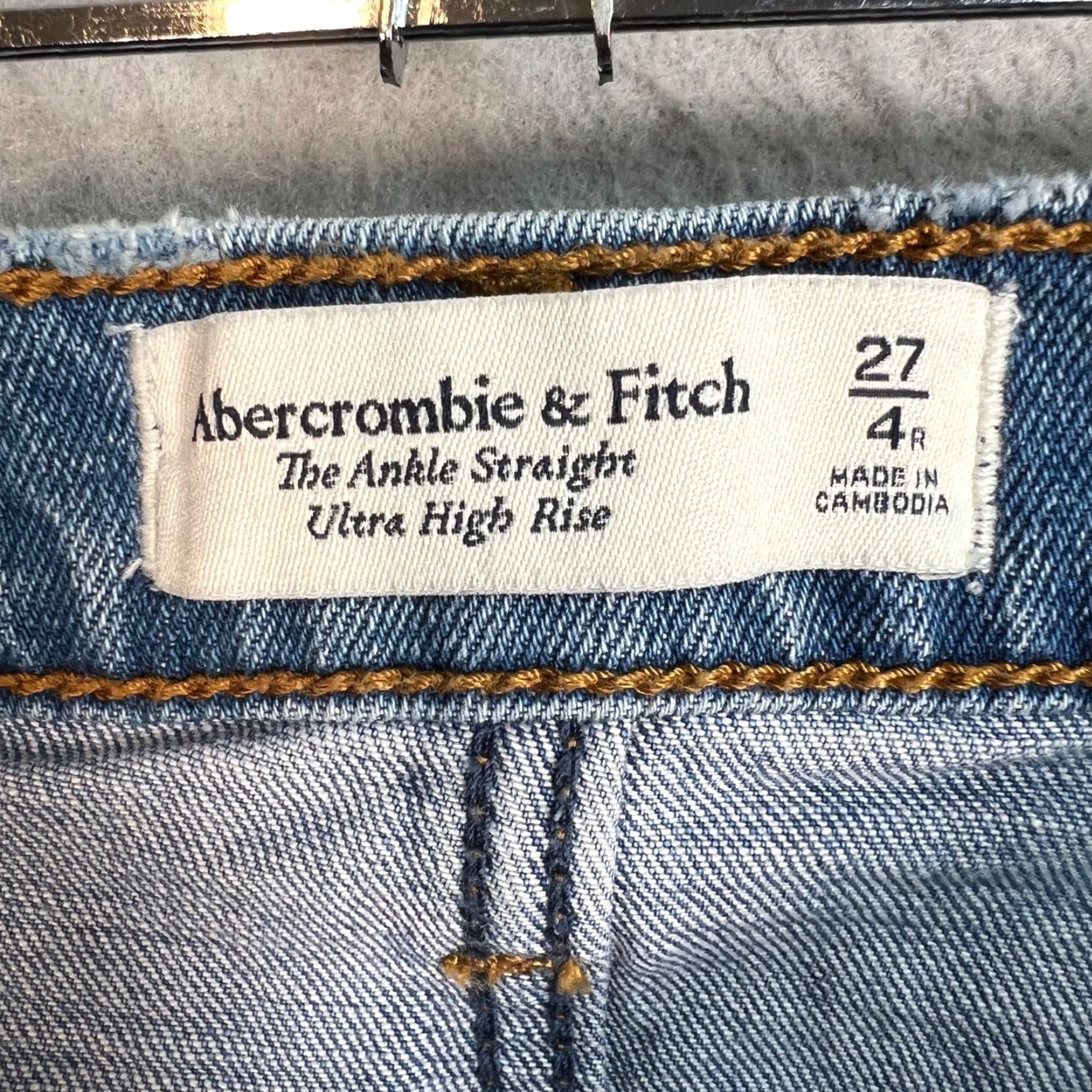 Abercrombie & Fitch Abercrombie & Fitch Womens Jeans 27 4R Ultra High Rise Ankle Straight Blue Size 27" / US 4 / IT 40 - 3 Thumbnail