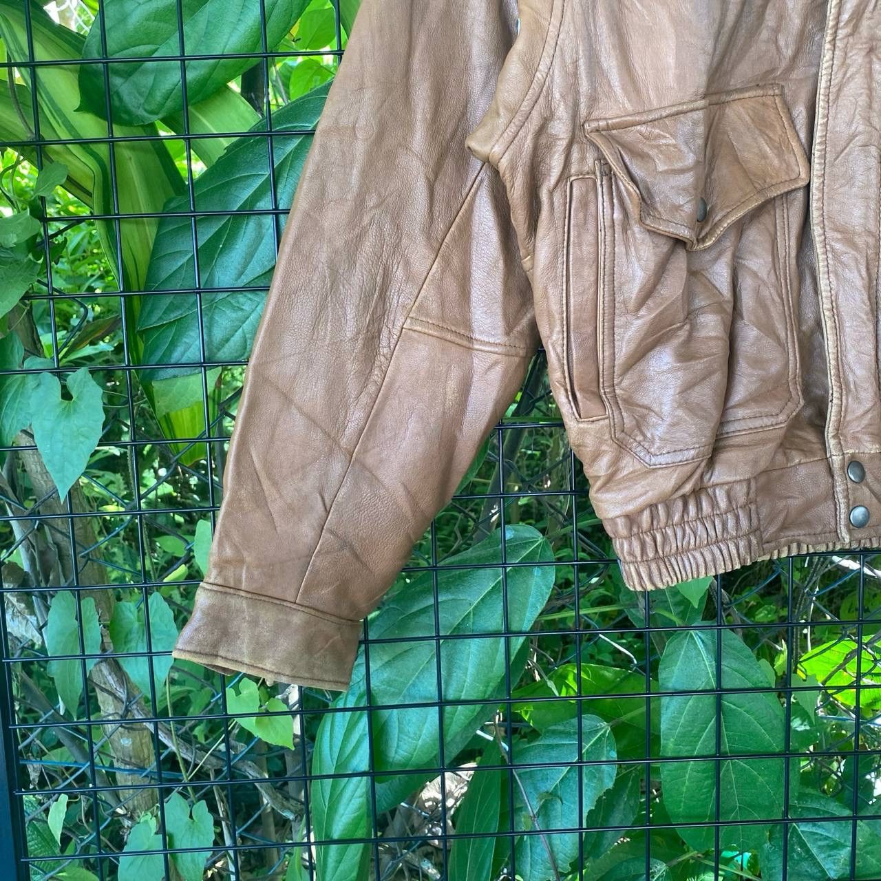 Genuine Leather × Vintage Vintage Ciivin Sherpa Neck Military Style Leather Jacket Size US M / EU 48-50 / 2 - 4 Thumbnail