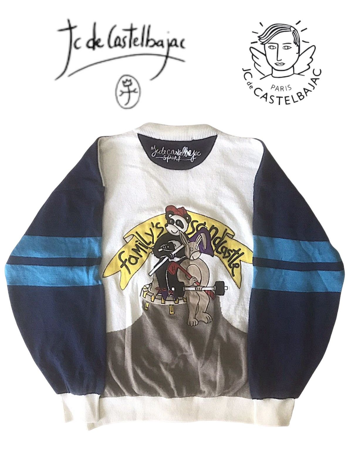 Designer Jean-Charles De Castelbajac Cardigan Size US L / EU 52-54 / 3 - 2 Thumbnail