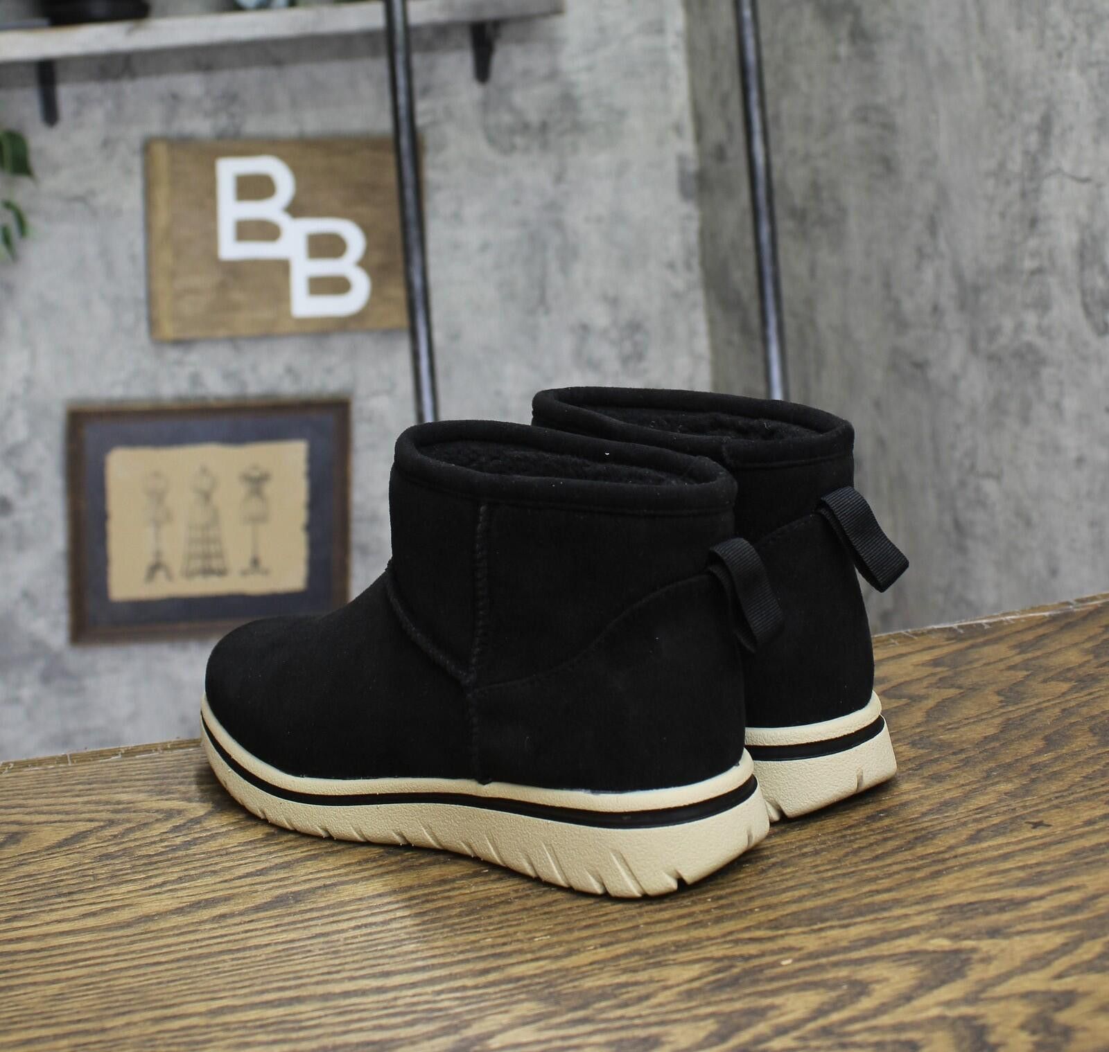 Other Nwt Cliffs Faux Fur Lined Suede Shearling Boots Black 7m Size US 7 / IT 37 - 2 Thumbnail