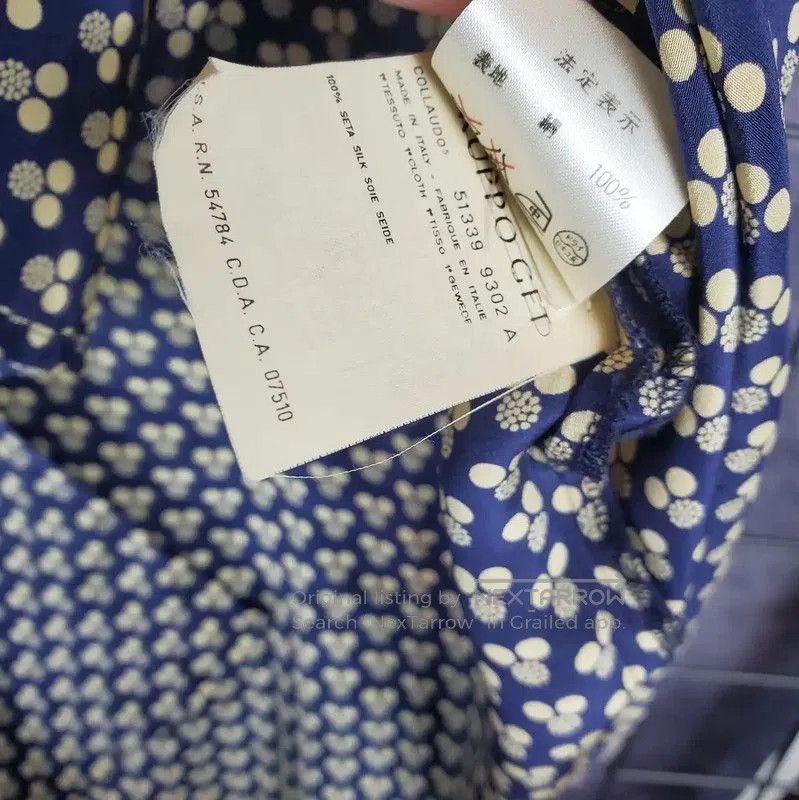 Dior Dior Navy Silk Print Short Sleeve Top . Size M / US 6-8 / IT 42-44 - 9 Thumbnail