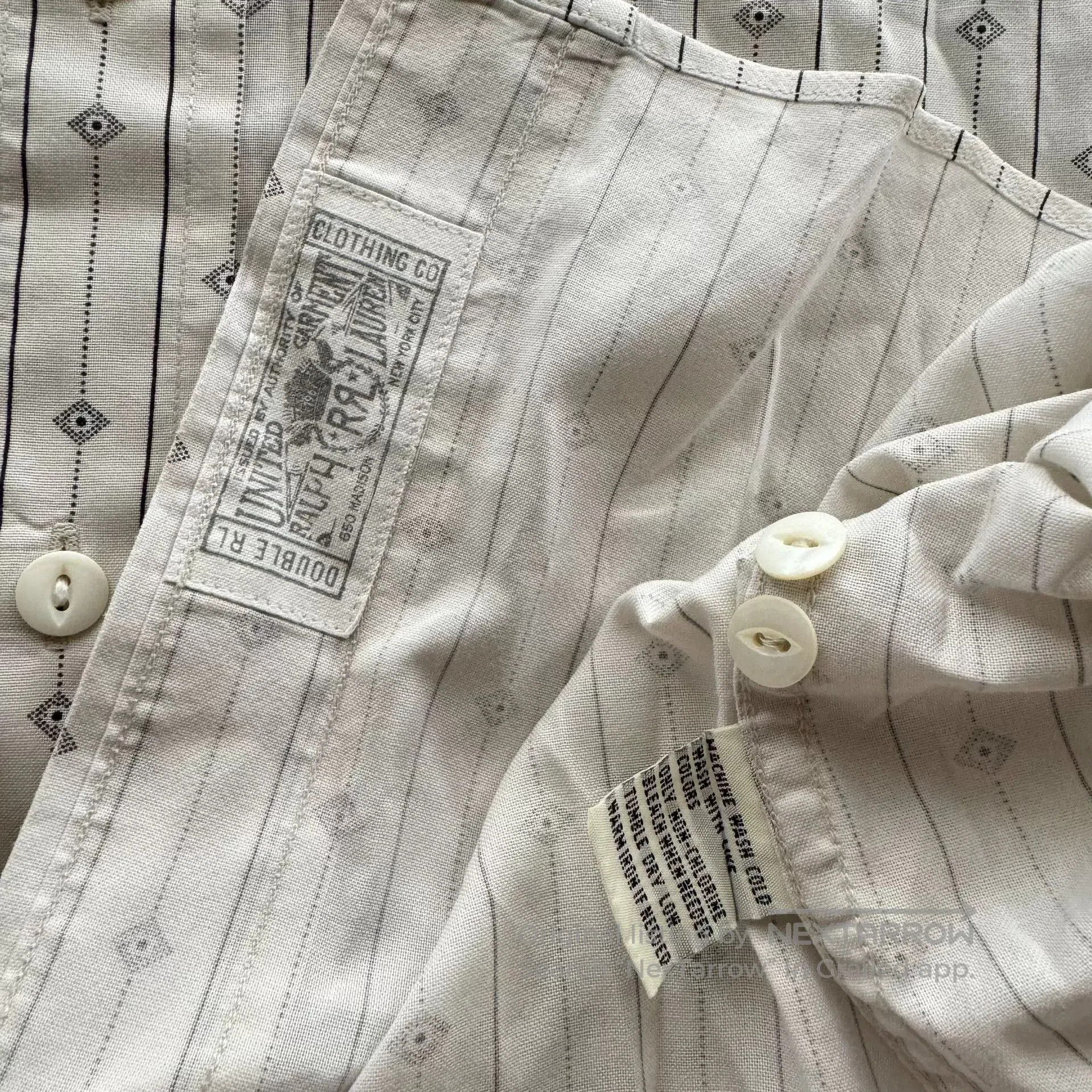RRL Ralph Lauren Ralph Lauren Double RL White Striped Shirt. Size US XL / EU 56 / 4 - 5 Thumbnail