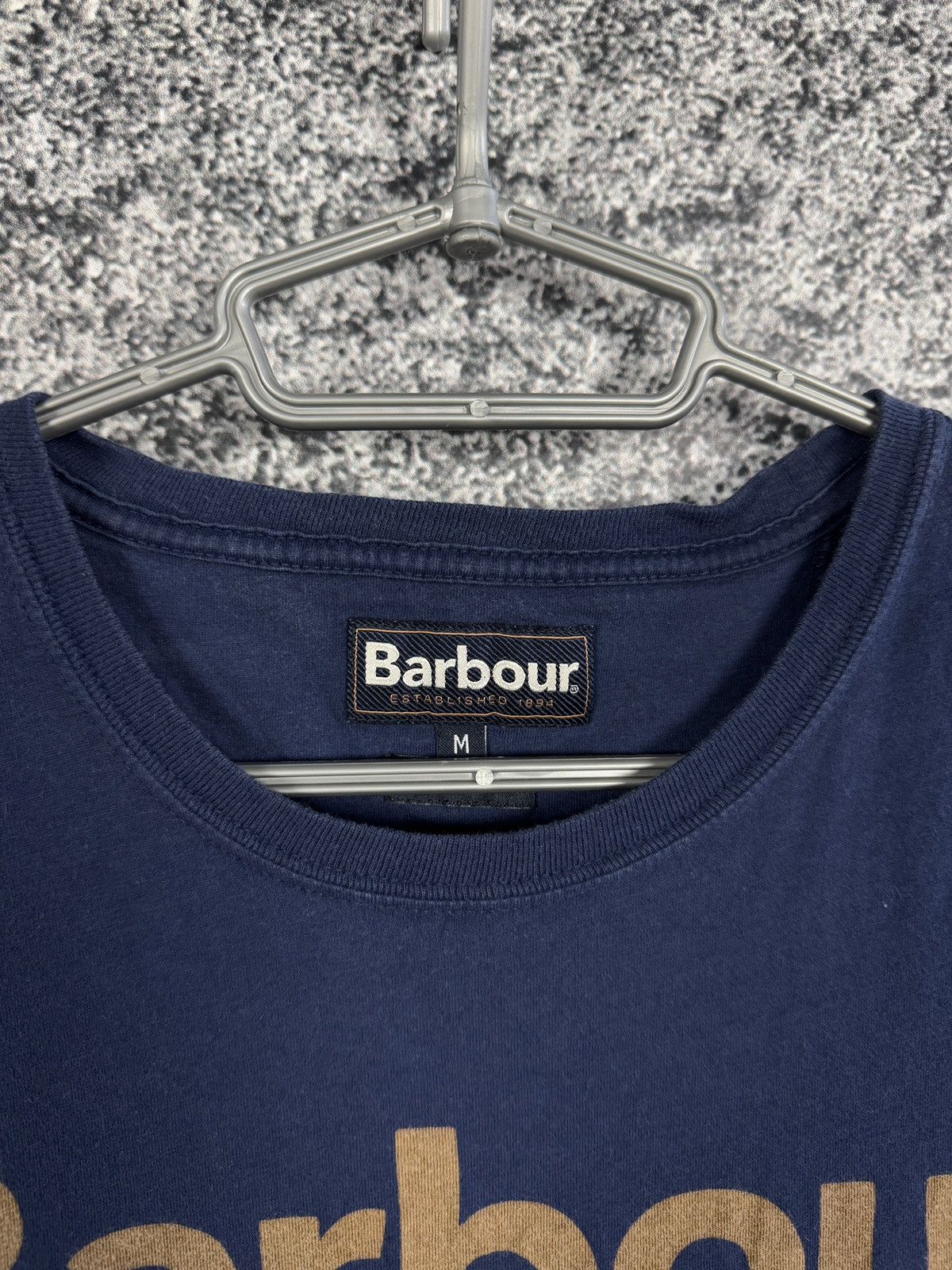 Barbour Men’s Barbour T-Shirt Big Logo N-TH Sea Tailored Fit Size M Size US M / EU 48-50 / 2 - 7 Thumbnail