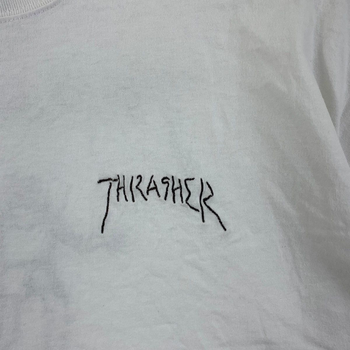 Thrasher THRASHER MAGAZINE SKATEBOARD Cropped Top Tee Shirt Top Size L / US 10 / IT 46 - 4 Thumbnail