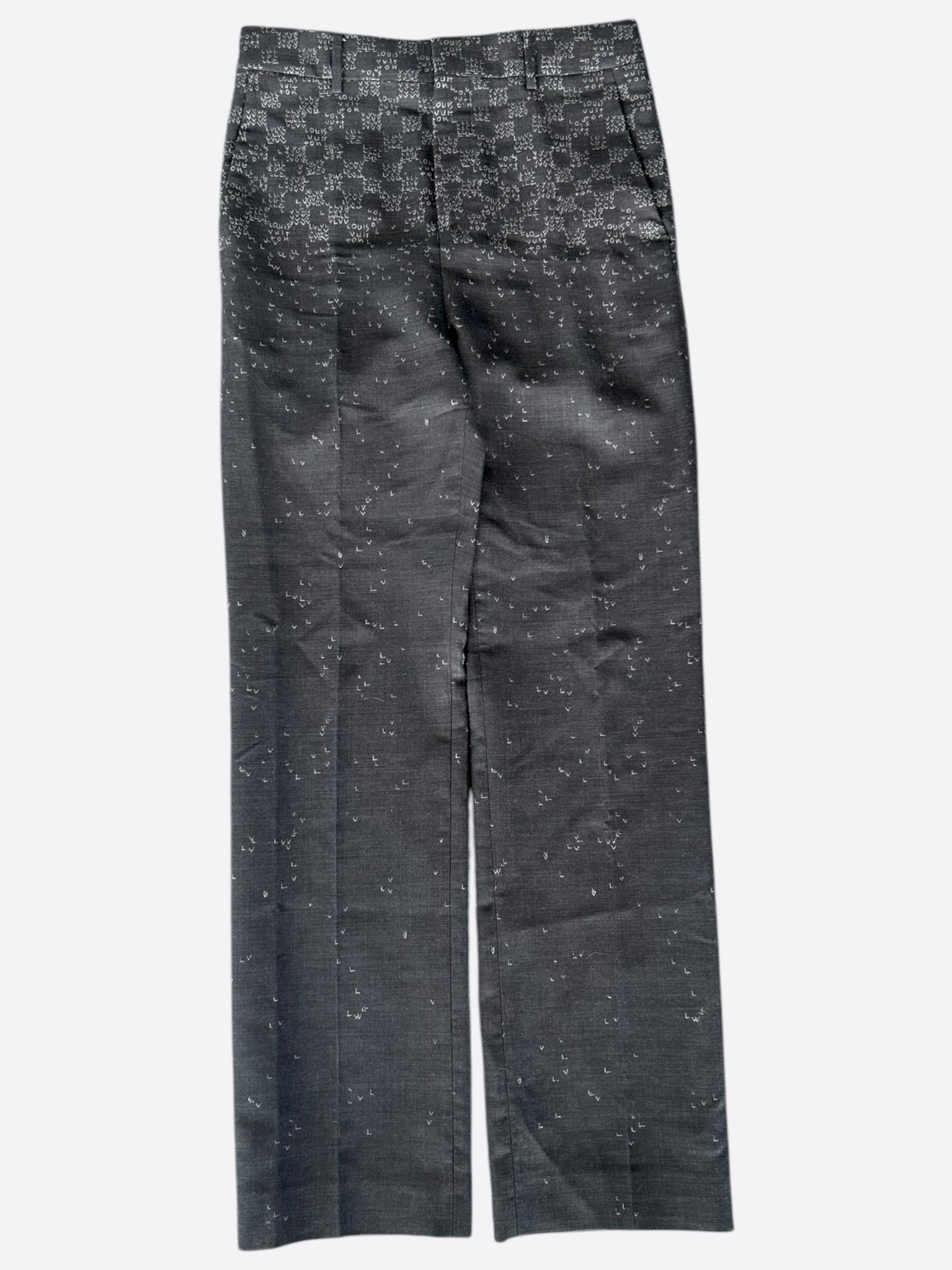 Louis Vuitton Louis Vuitton Grey & White LV Spread Trousers Size US 32 / EU 48 - 1 Thumbnail