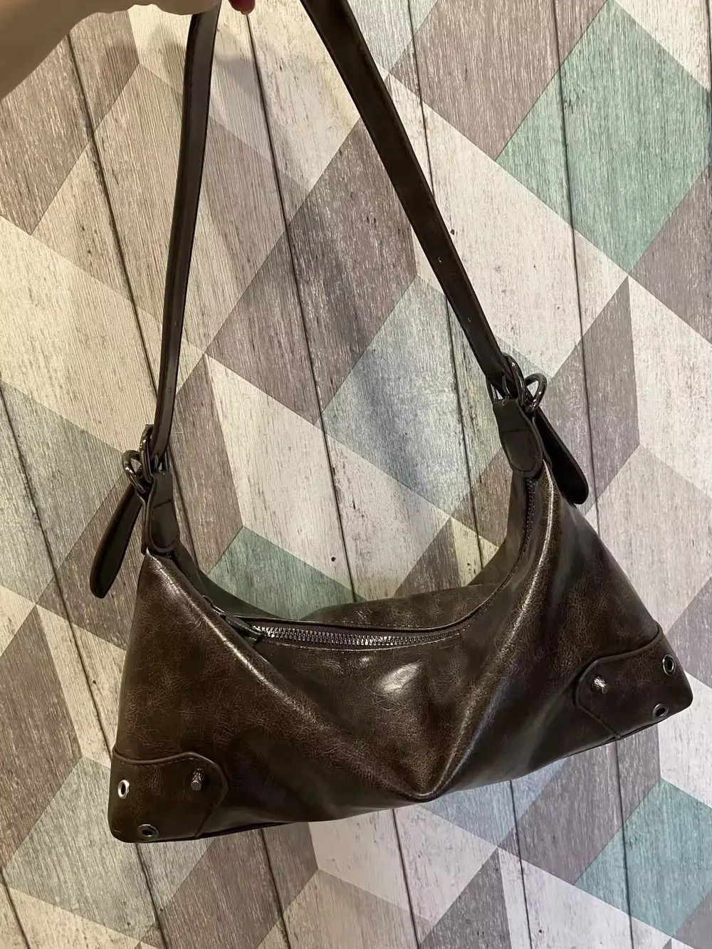 Japanese Brand Retro Style PU Leather Small Shoulder Bag y2k unisex Size ONE SIZE - 4 Thumbnail